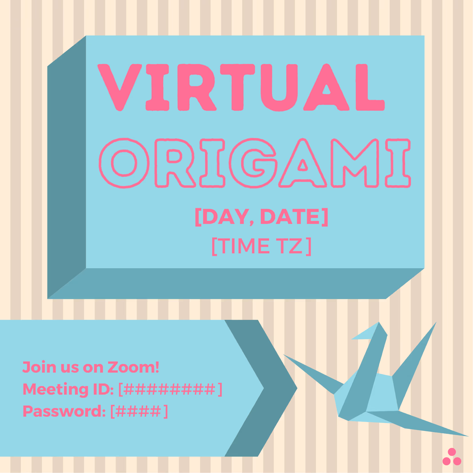 Origami Class - Event Invitation Sample