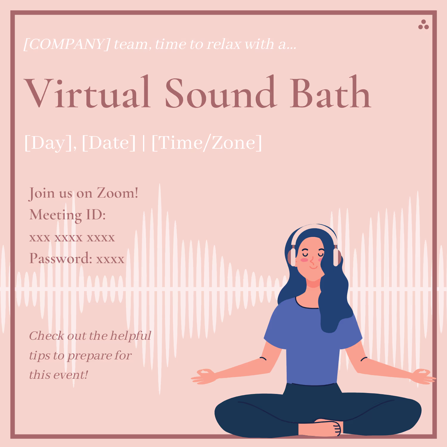Sound Bath Meditation - Event Invitation Sample