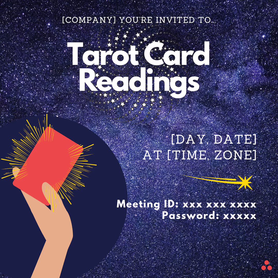 Tarot Card Reading - Event Invitation Sample