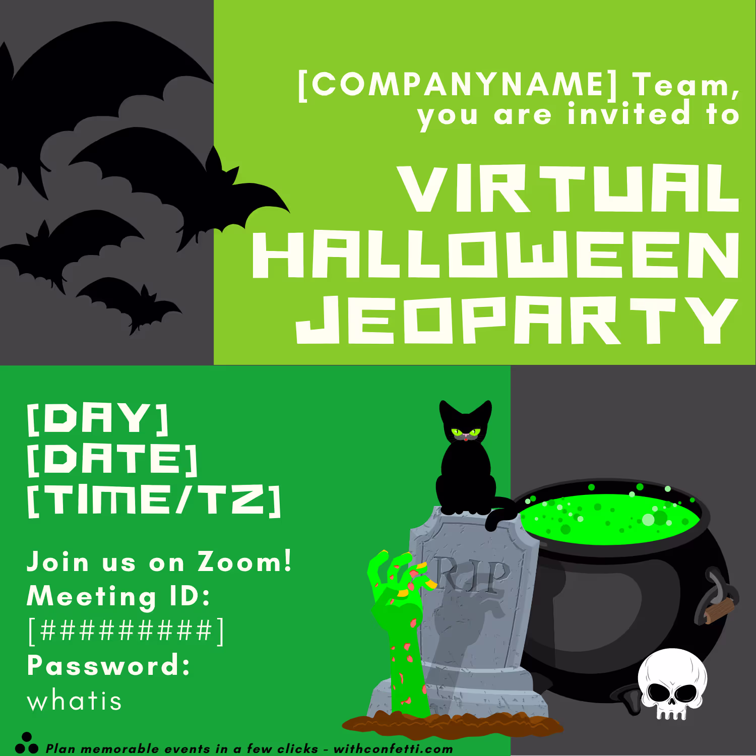 Halloween Jeoparty - Event Invitation Sample