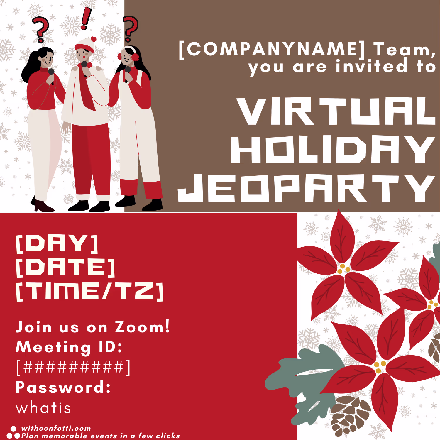 Holiday Jeoparty - Event Invitation Sample