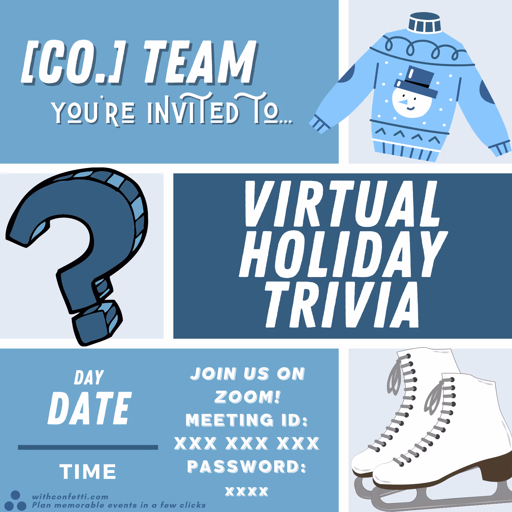Holiday Trivia - Event Invitation Sample