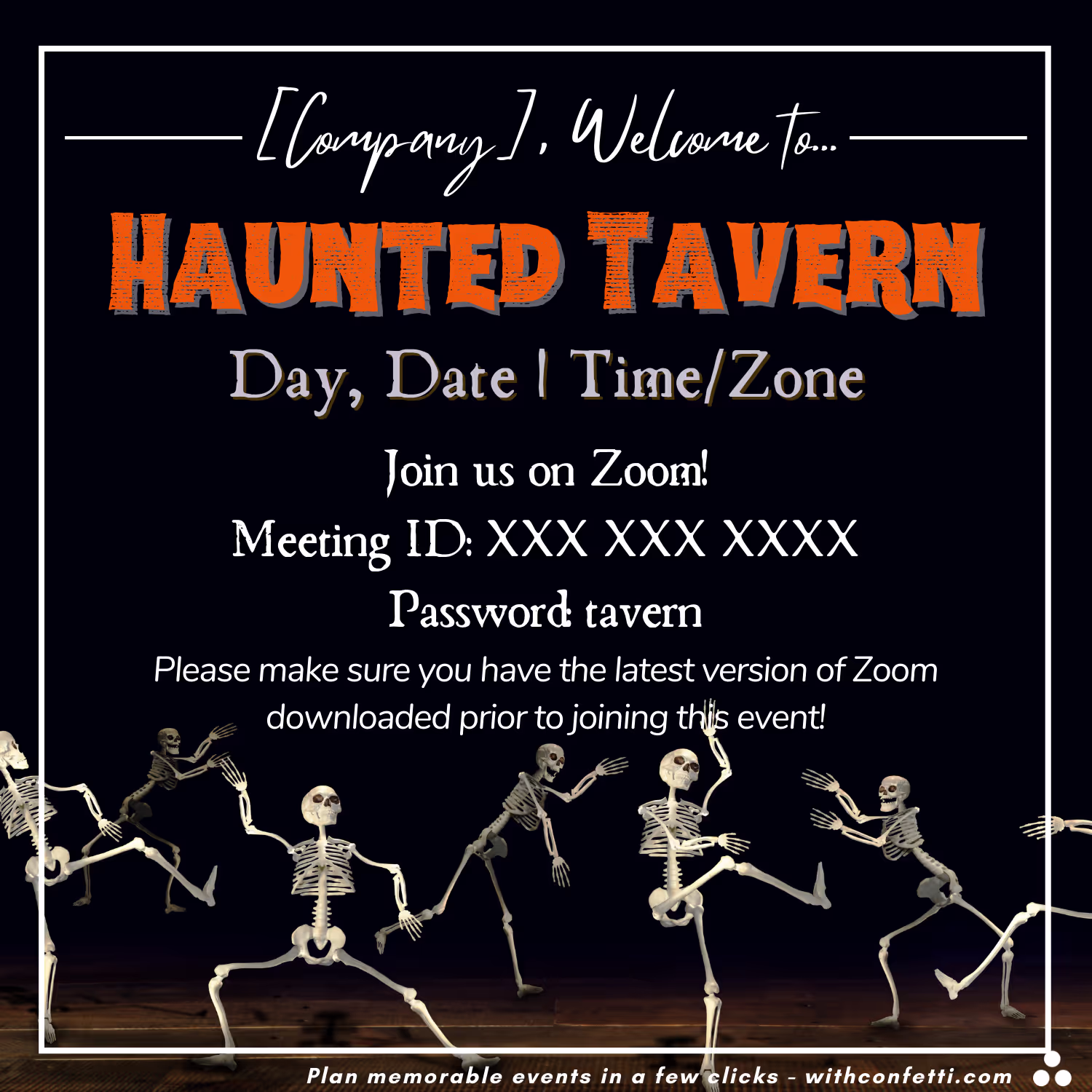 Haunted Tavern - Event Invitation Sample