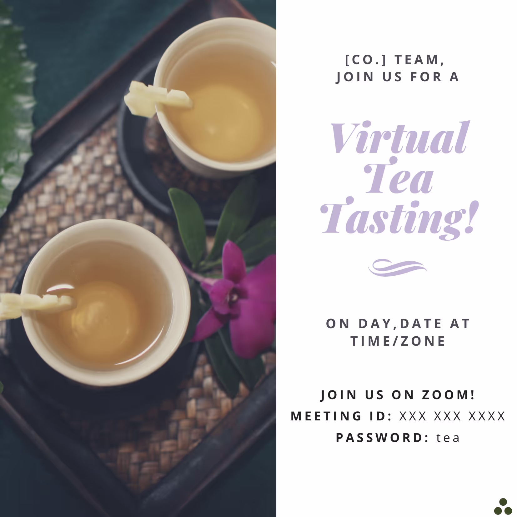 Tea Tasting - Event Invitation Sample