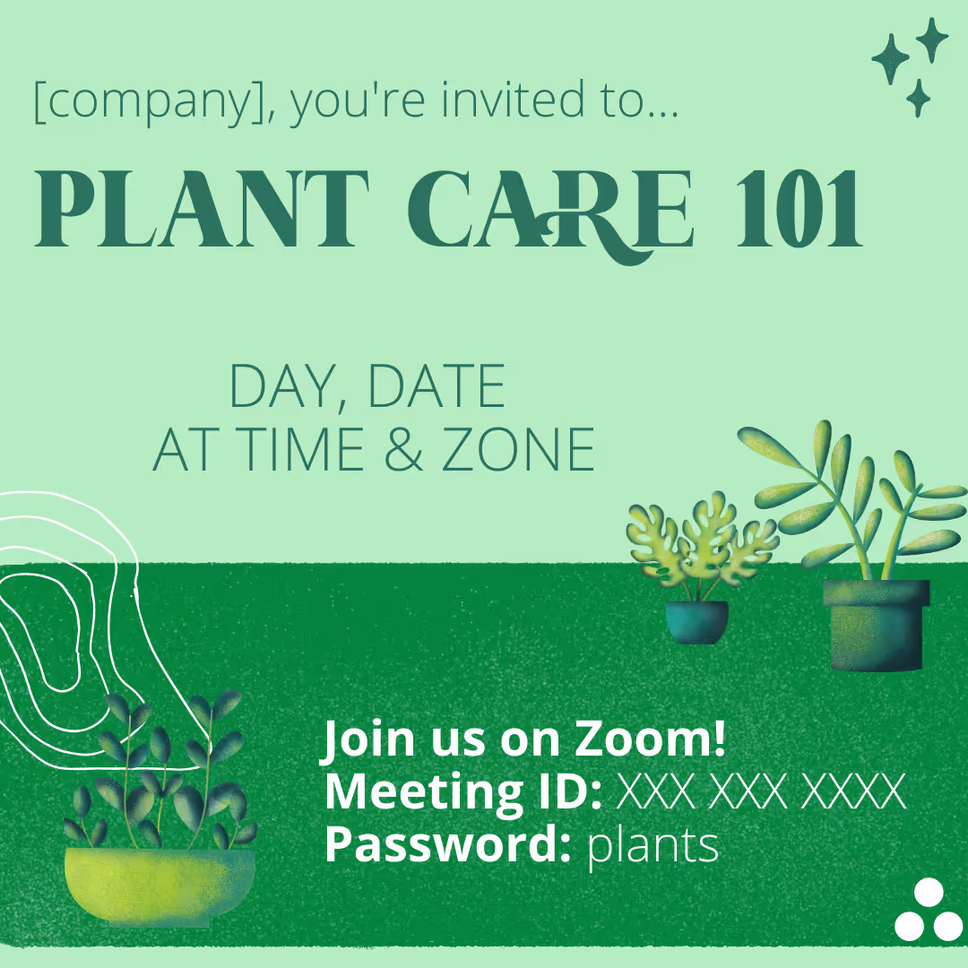 Plant Care 101 - Event Invitation Sample