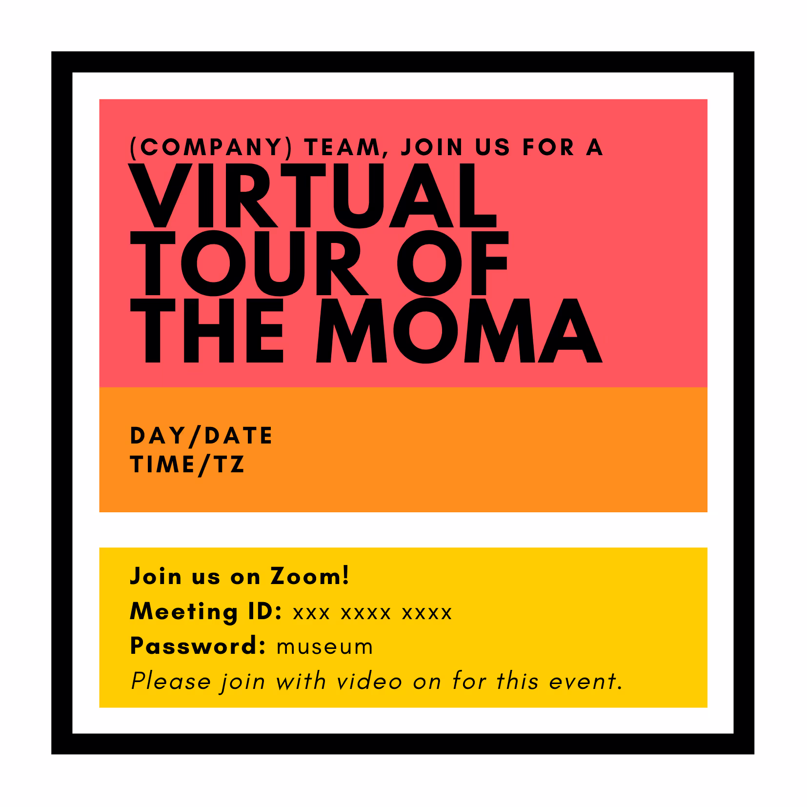 Museum Storytelling Tours - Event Invitation Sample