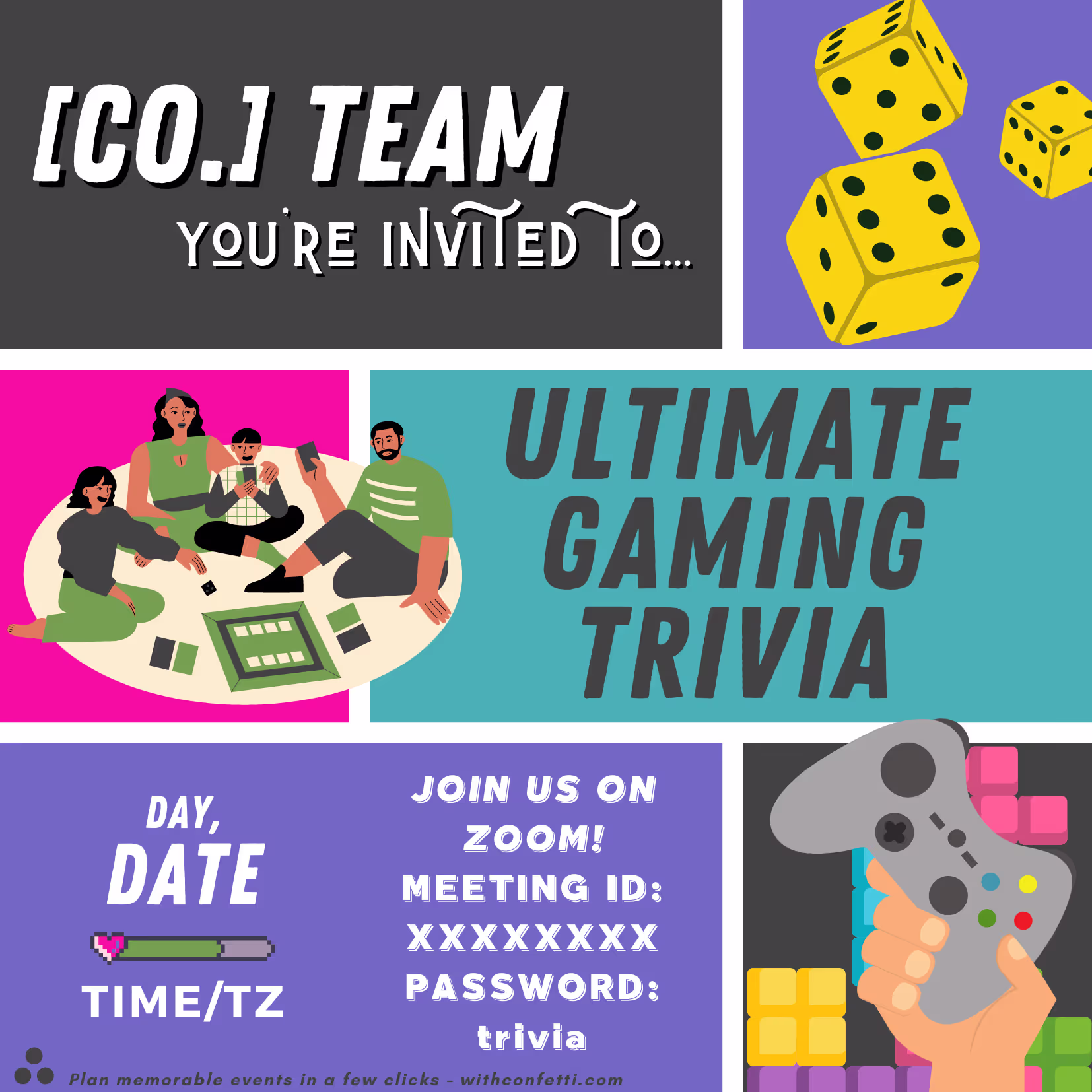Ultimate Gaming Trivia - Event Invitation Sample