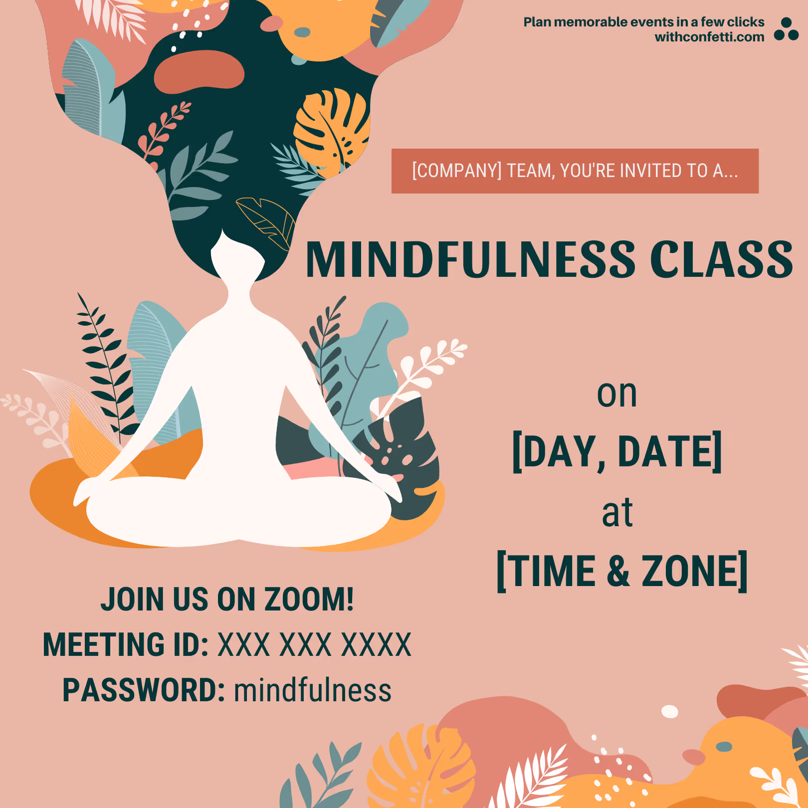 Mindfulness Class - Event Invitation Sample