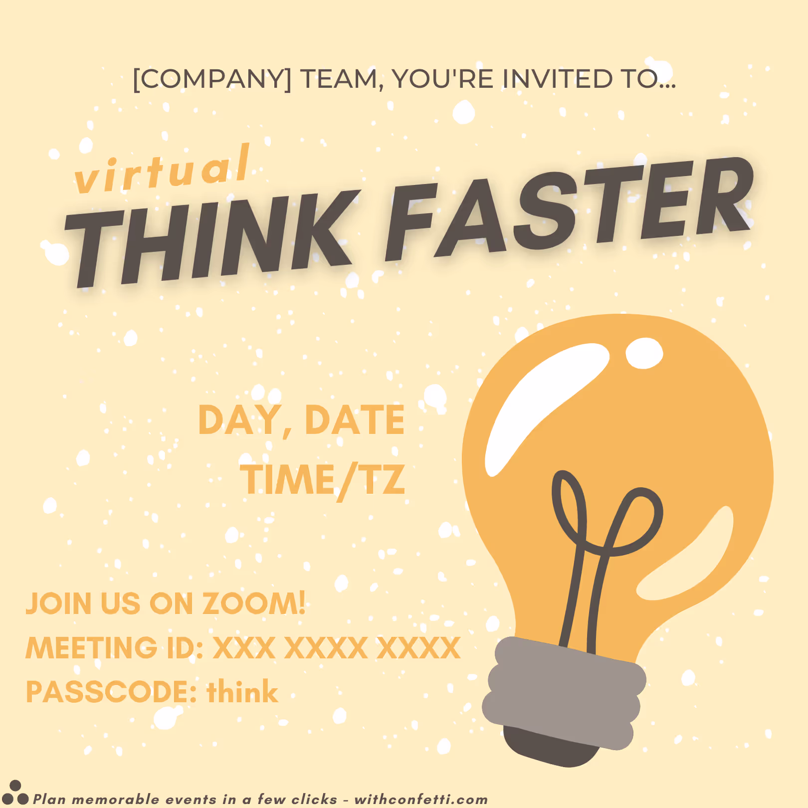Think Faster - Event Invitation Sample