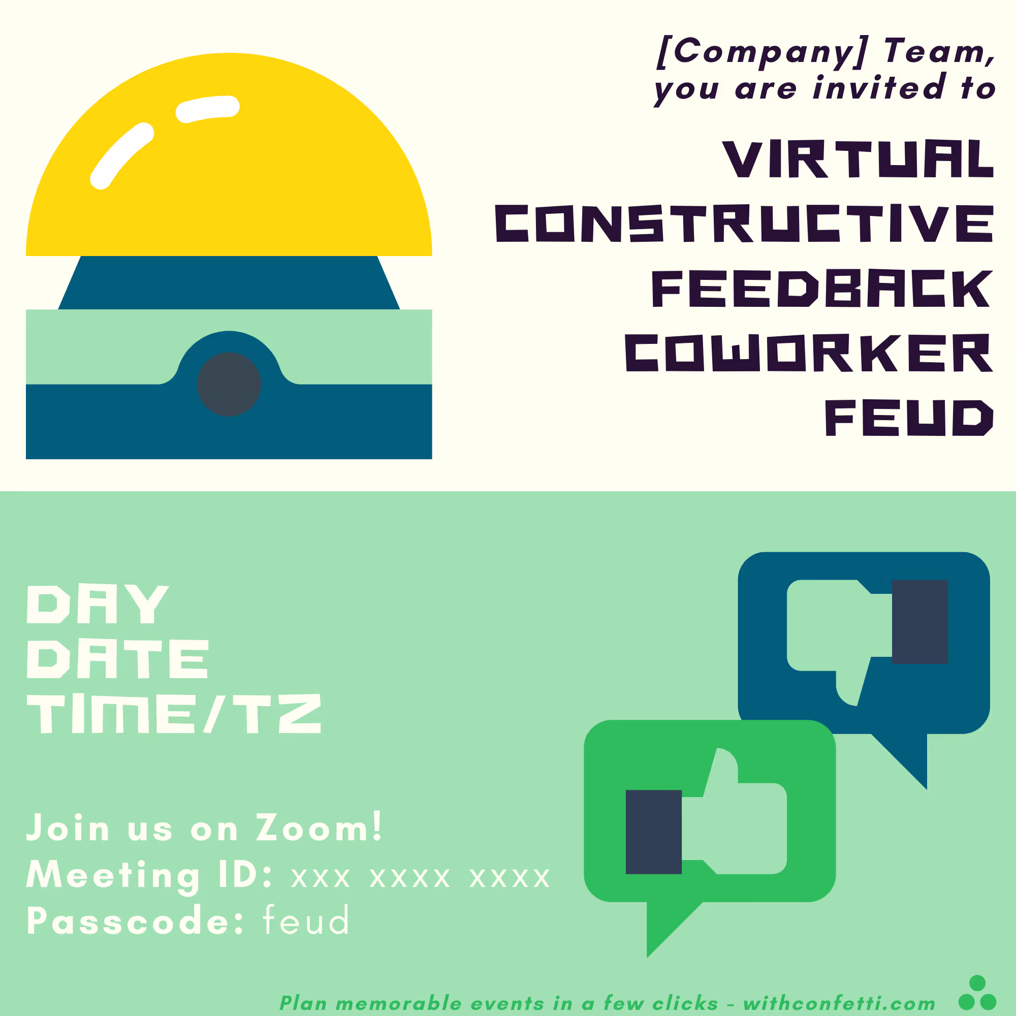 Constructive Feedback Feud - Event Invitation Sample