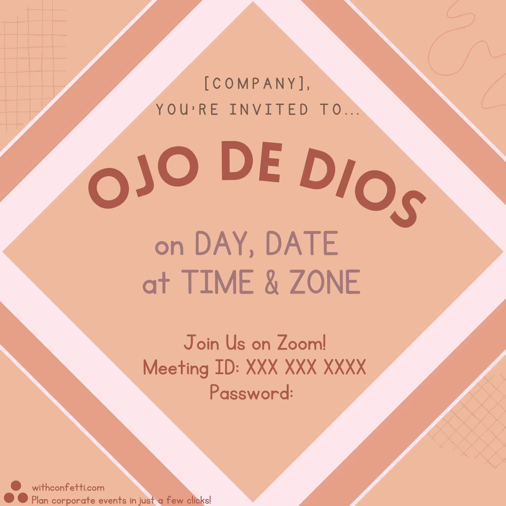Ojo de Dios Crafting Class - Event Invitation Sample