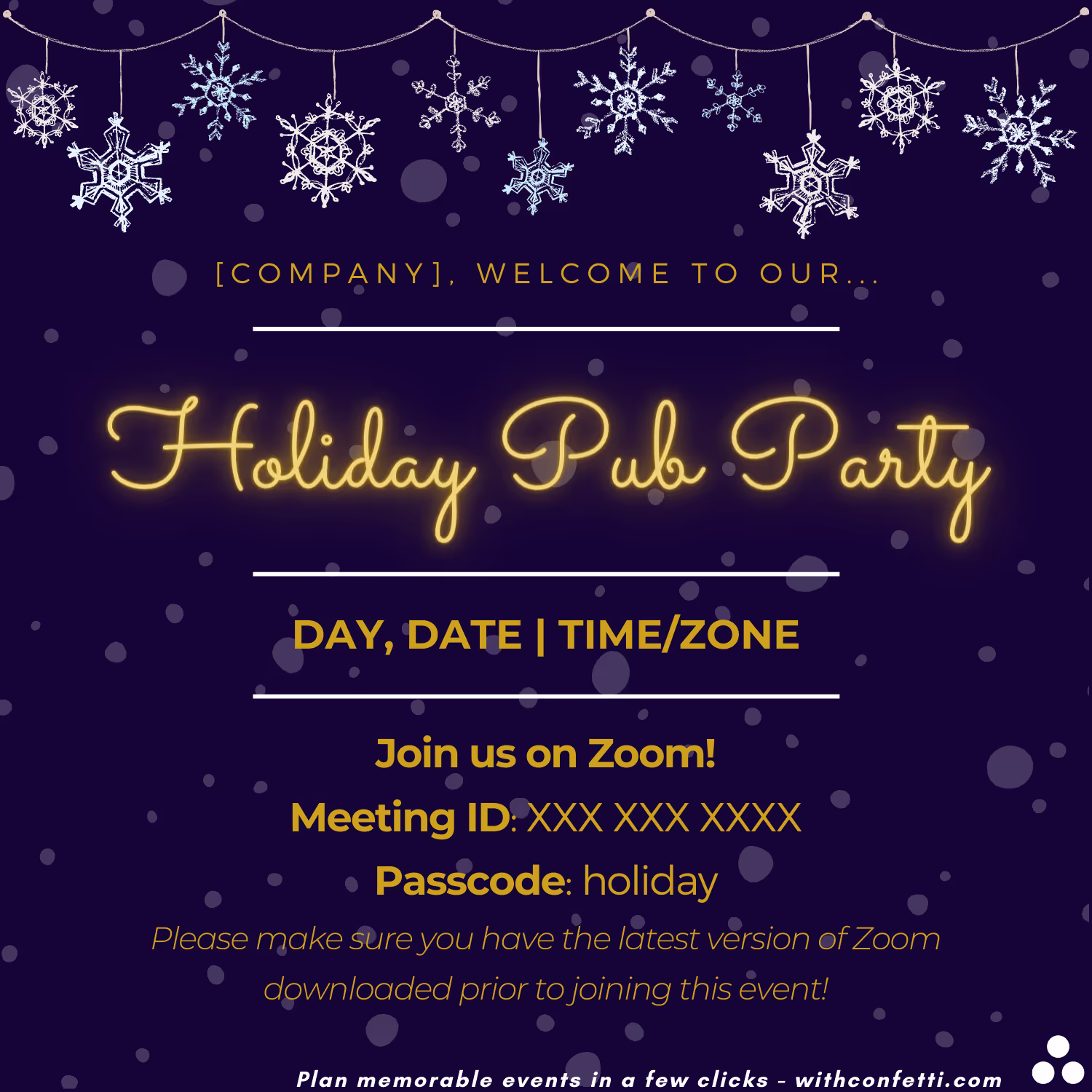 Holiday Pub - Event Invitation Sample