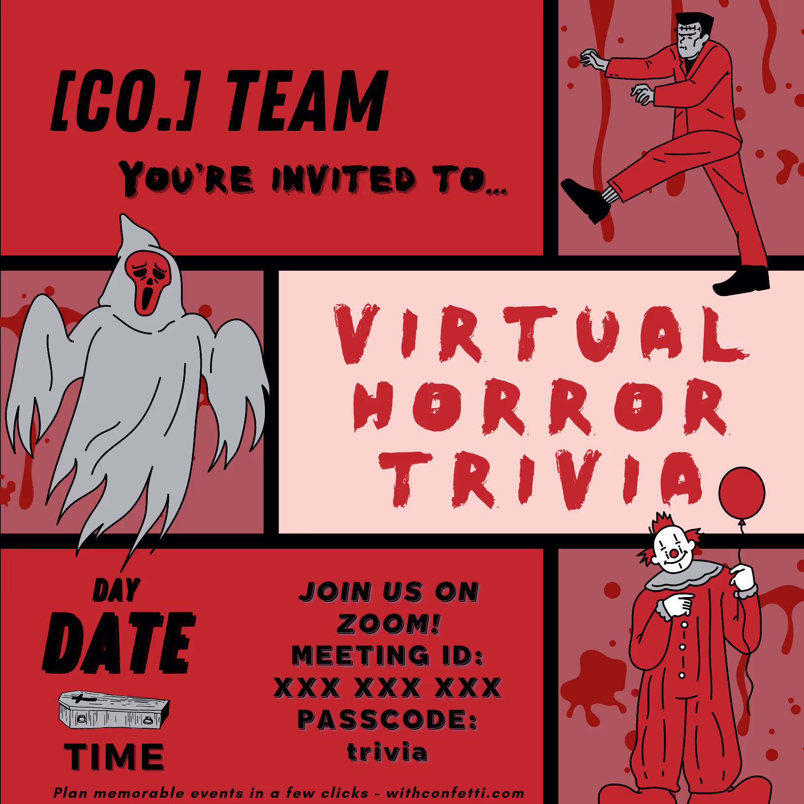 Horror Trivia - Event Invitation Sample