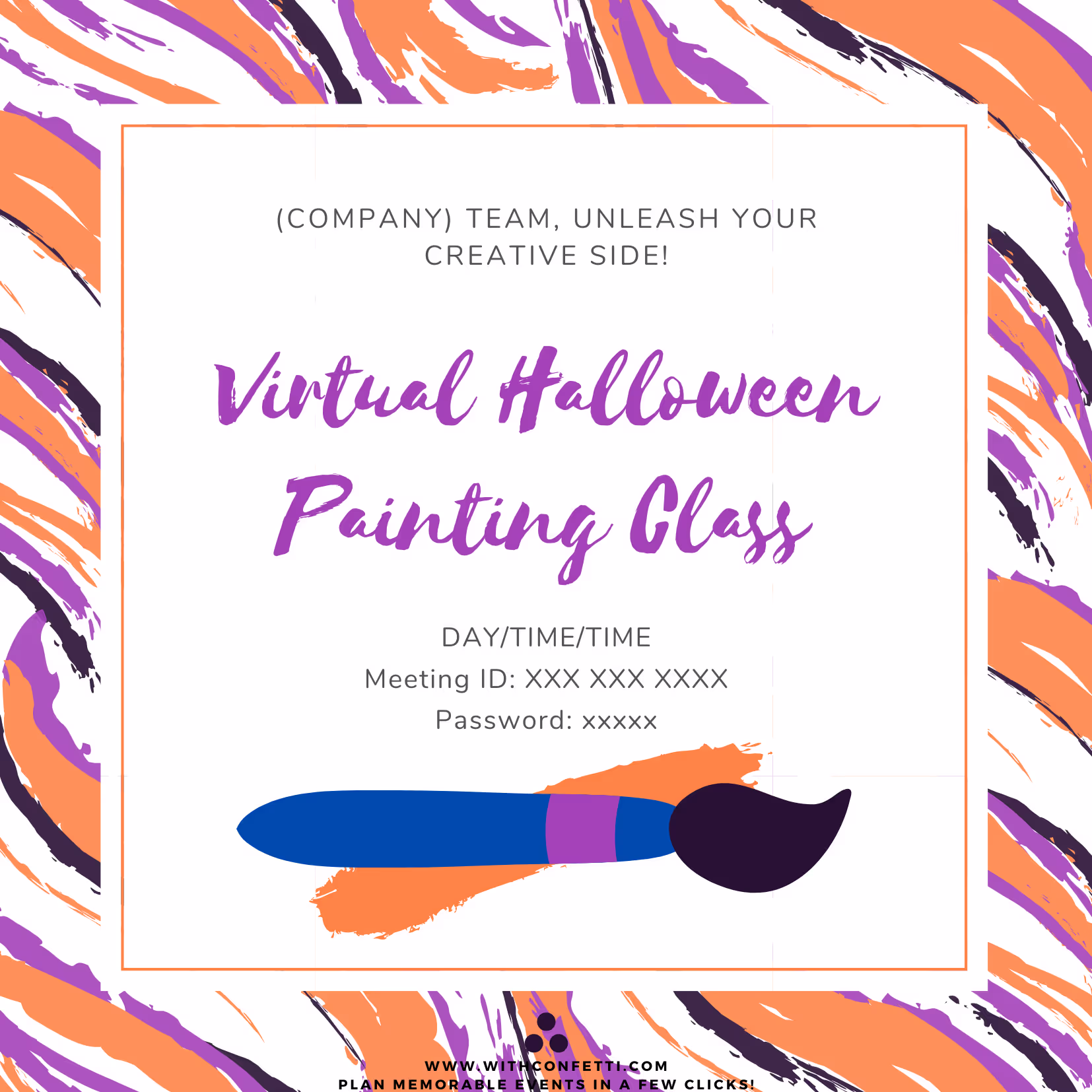 Halloween Painting Class - Event Invitation Sample