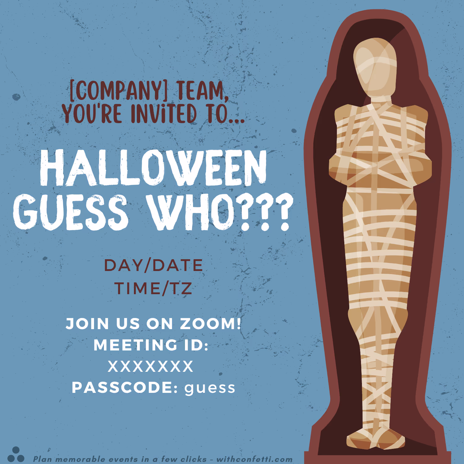 Halloween Guess Who - Event Invitation Sample