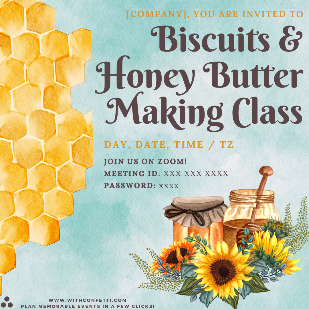 Biscuit Making Class - Event Invitation Sample