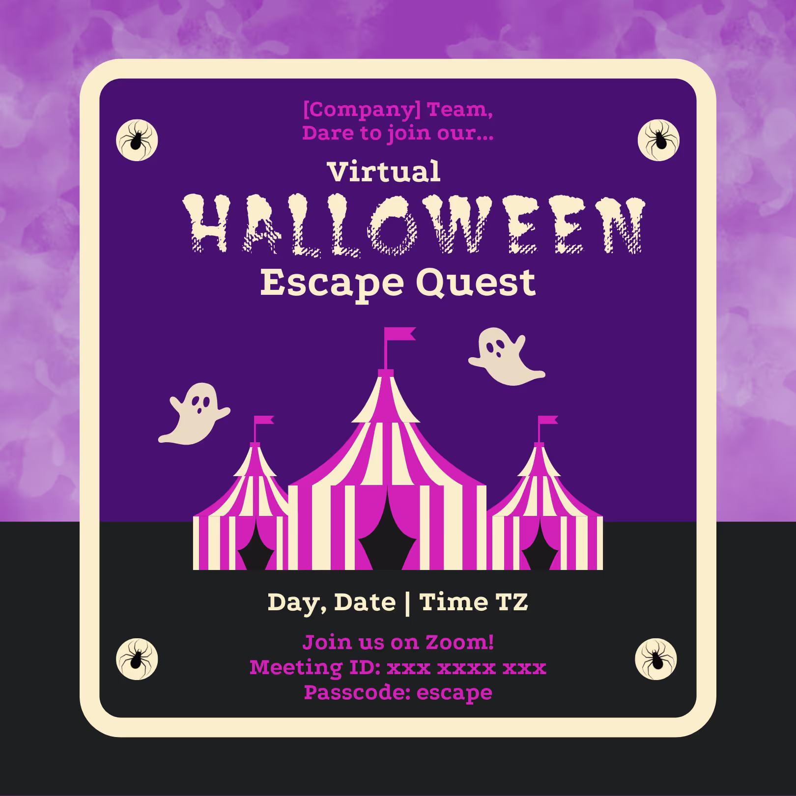 Halloween Escape Quest - Event Invitation Sample