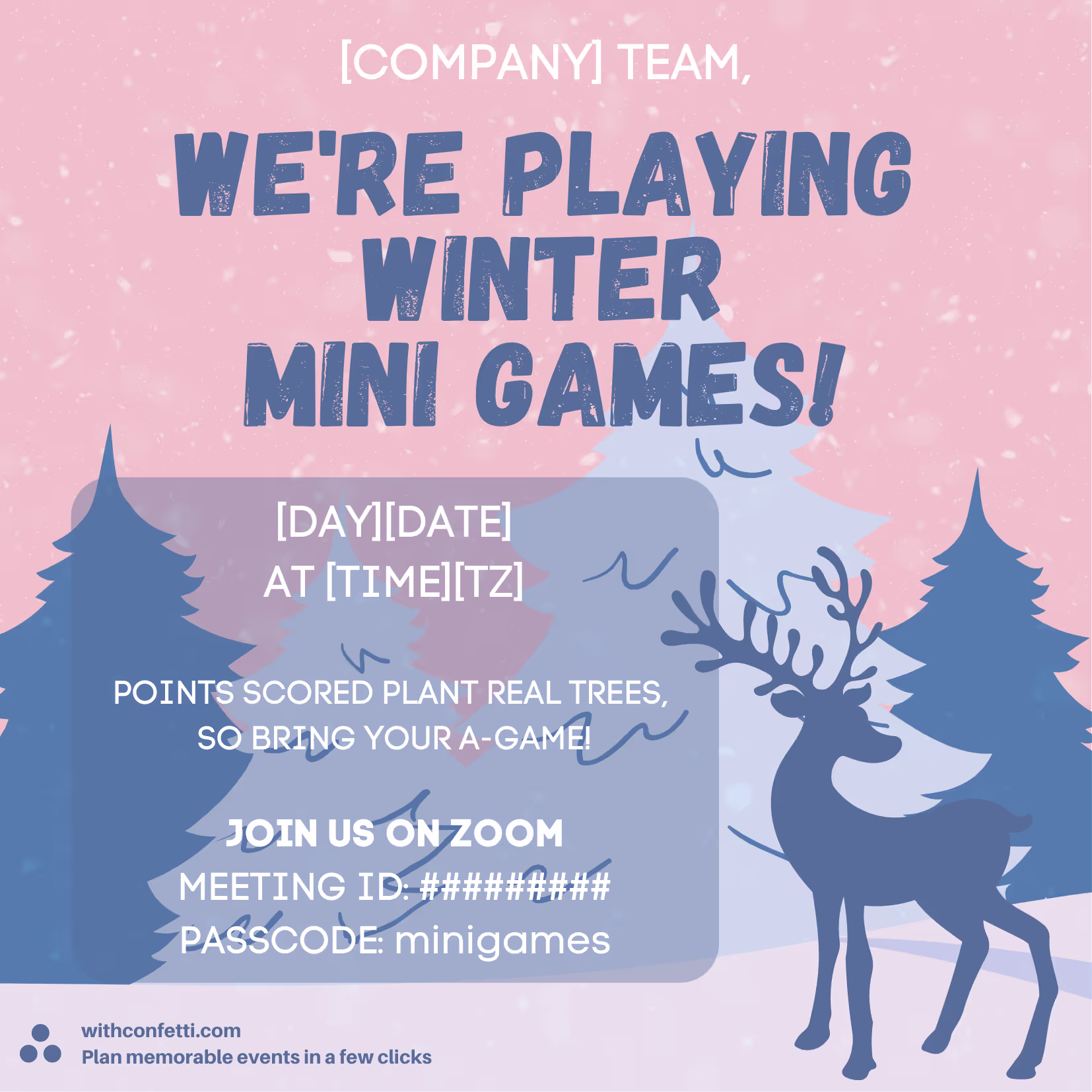 Winter Mini Games - Event Invitation Sample