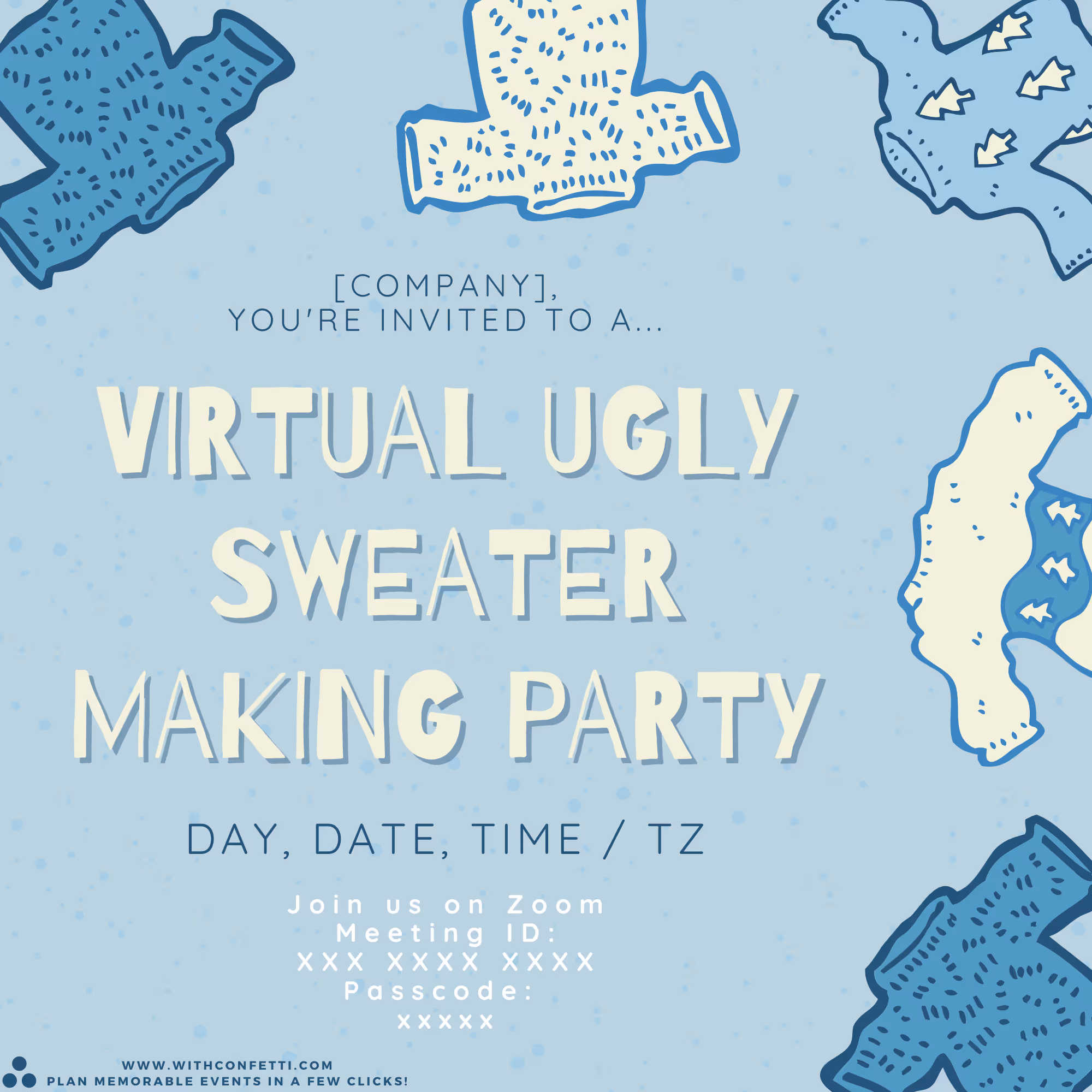 Ugly Sweater Making Party - Event Invitation Sample