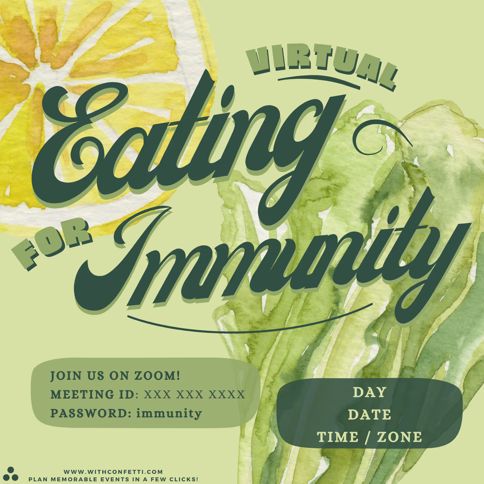 Eating for Immunity - Event Invitation Sample