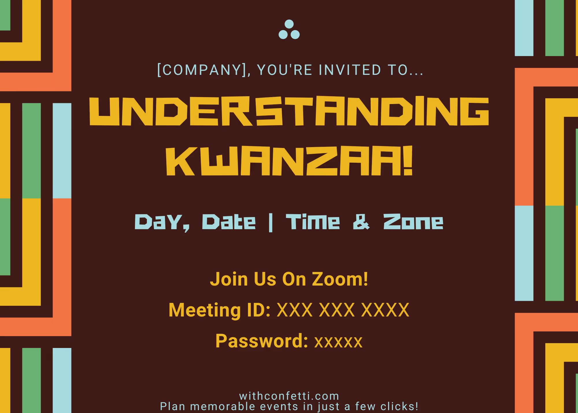 Understanding Kwanzaa - Event Invitation Sample