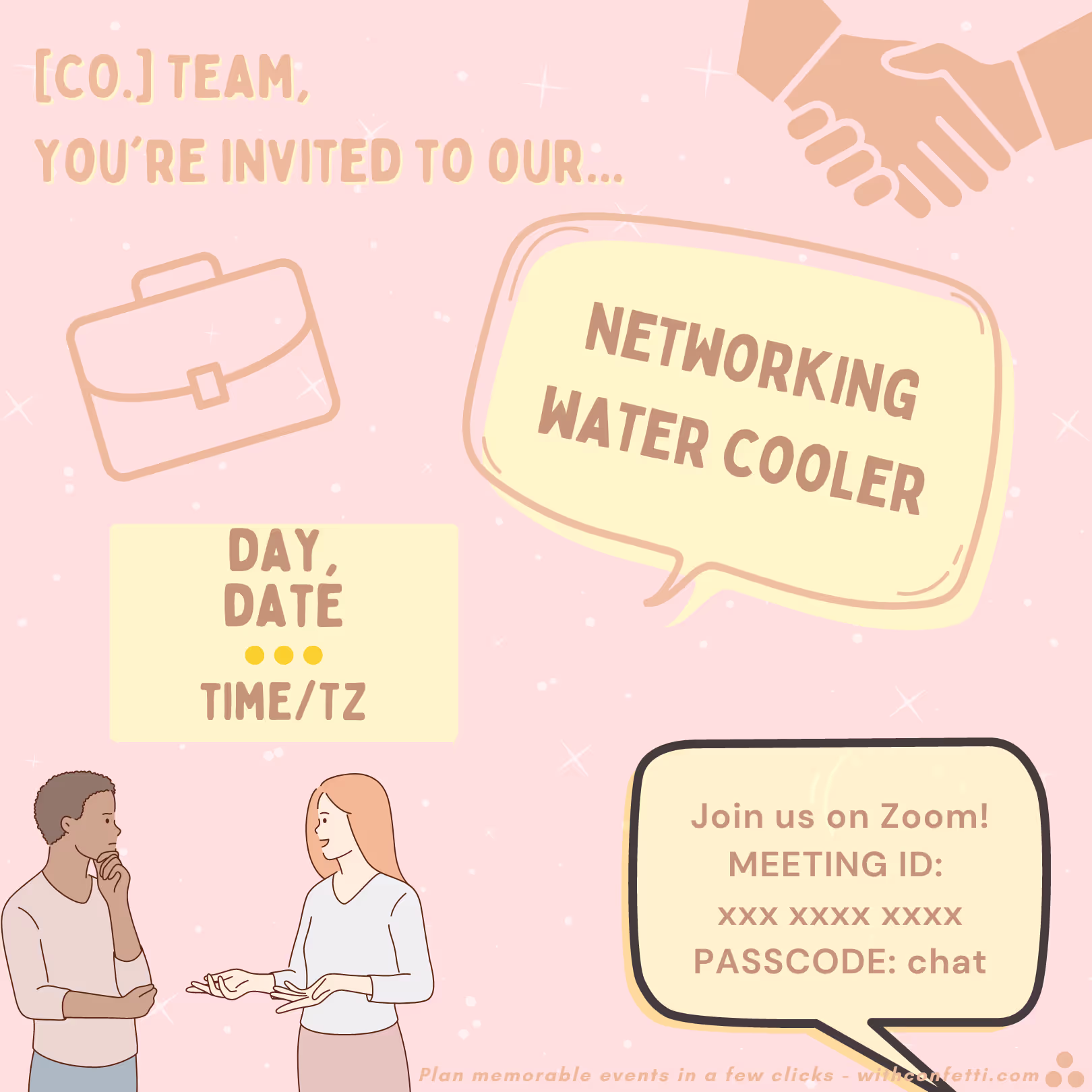 Networking Water Cooler - Event Invitation Sample