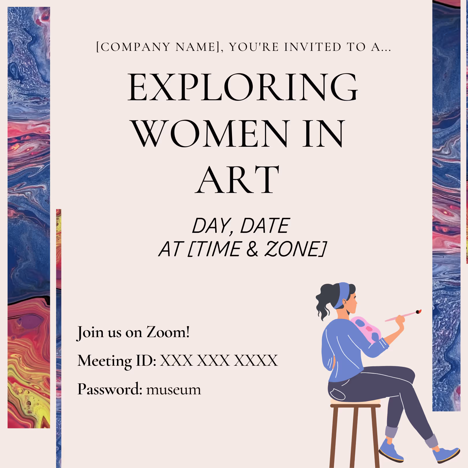 Exploring Women in Art - Event Invitation Sample