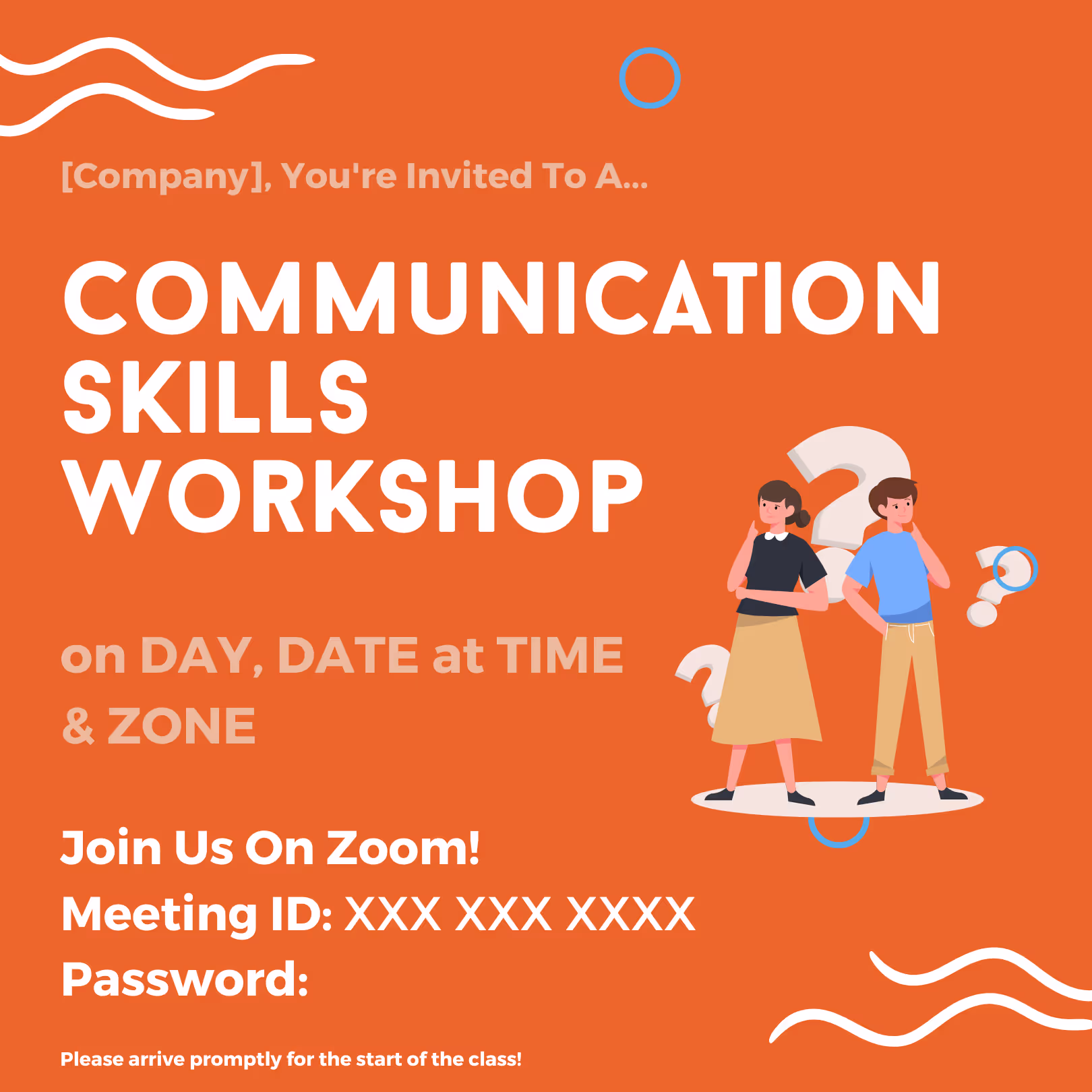 Communication Skills Workshop - Event Invitation Sample