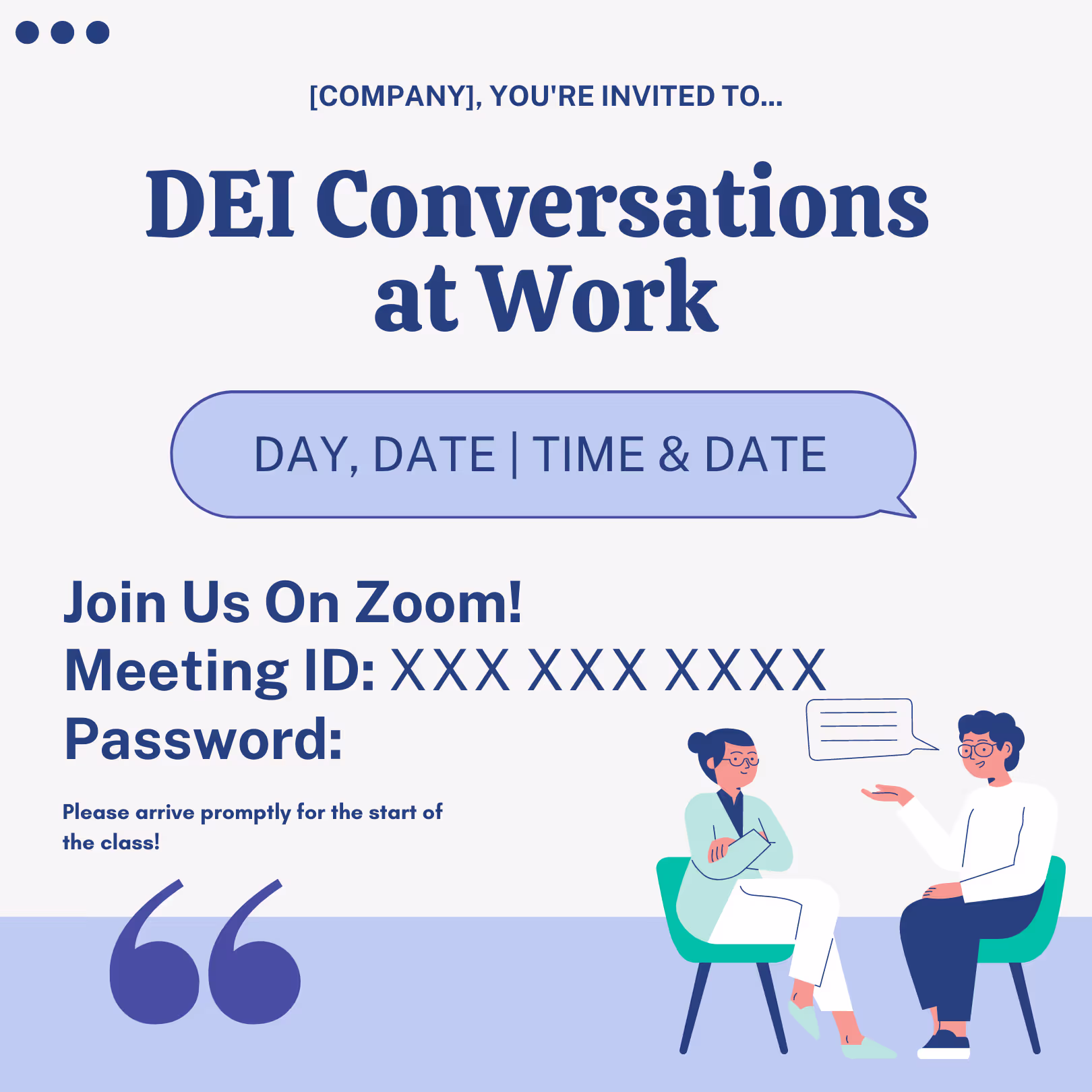 DEI Conversations at Work - Event Invitation Sample