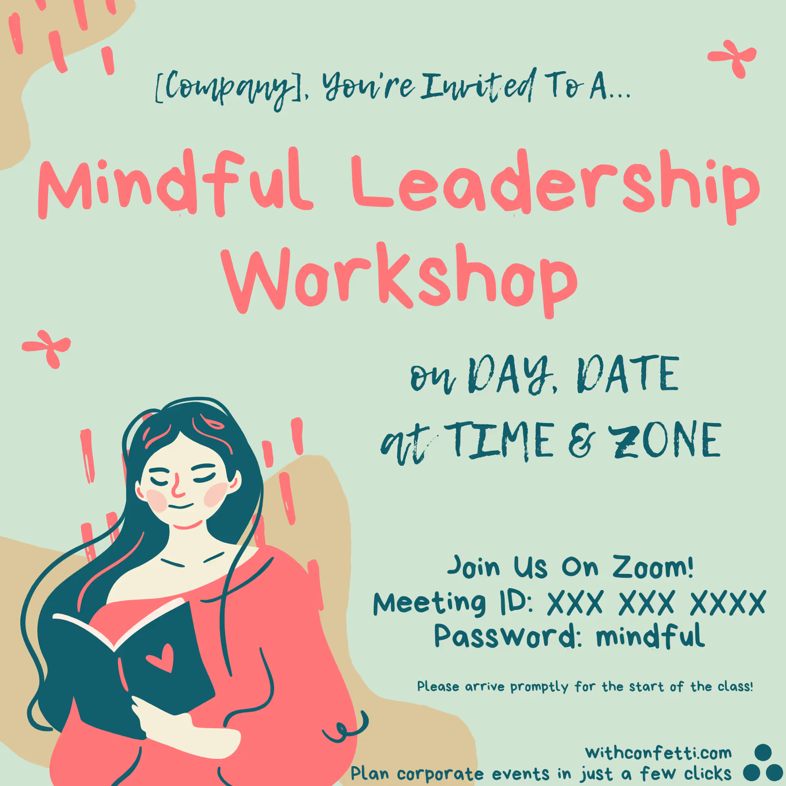 Mindful Leadership Workshop - Event Invitation Sample