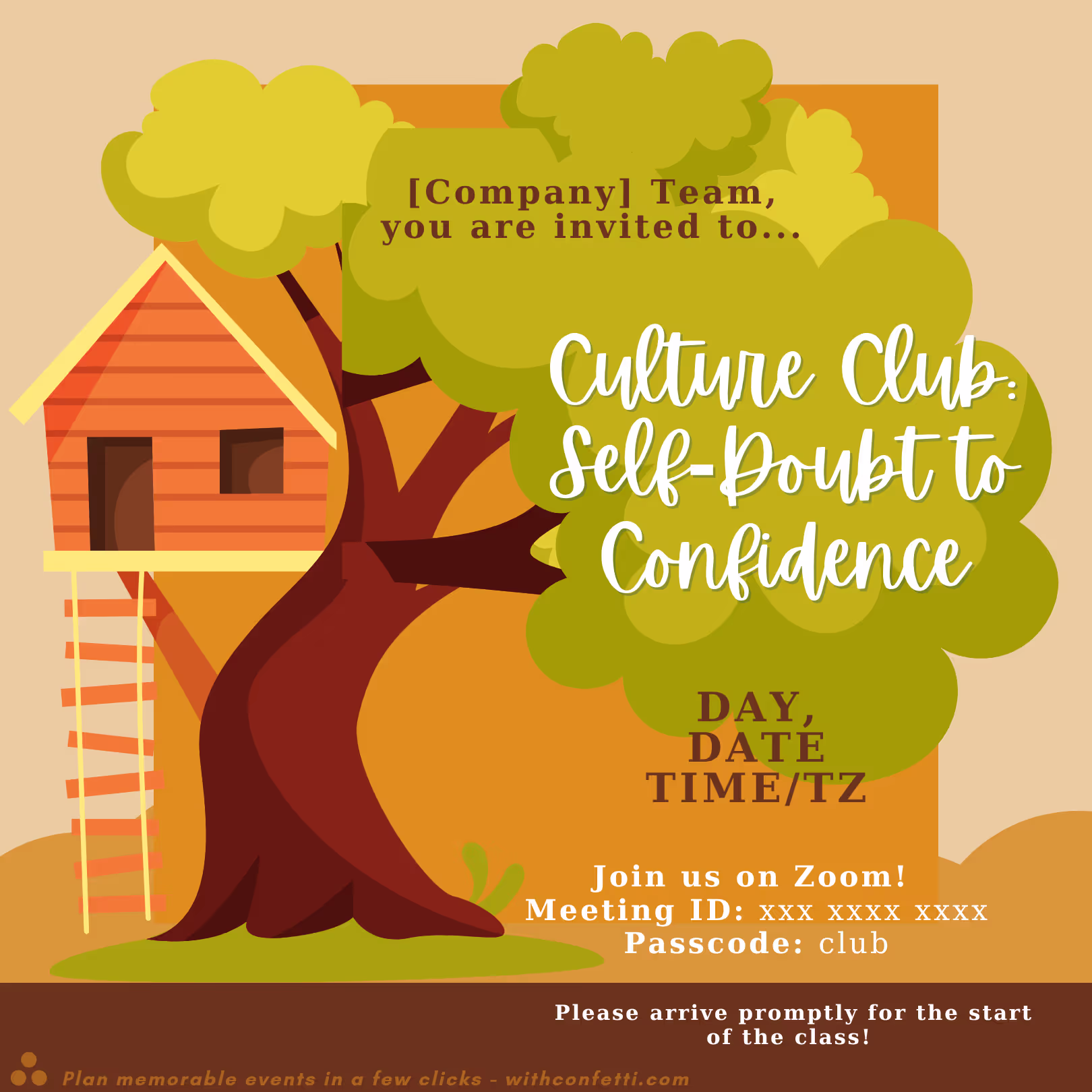 Self-Doubt to Confidence - Event Invitation Sample