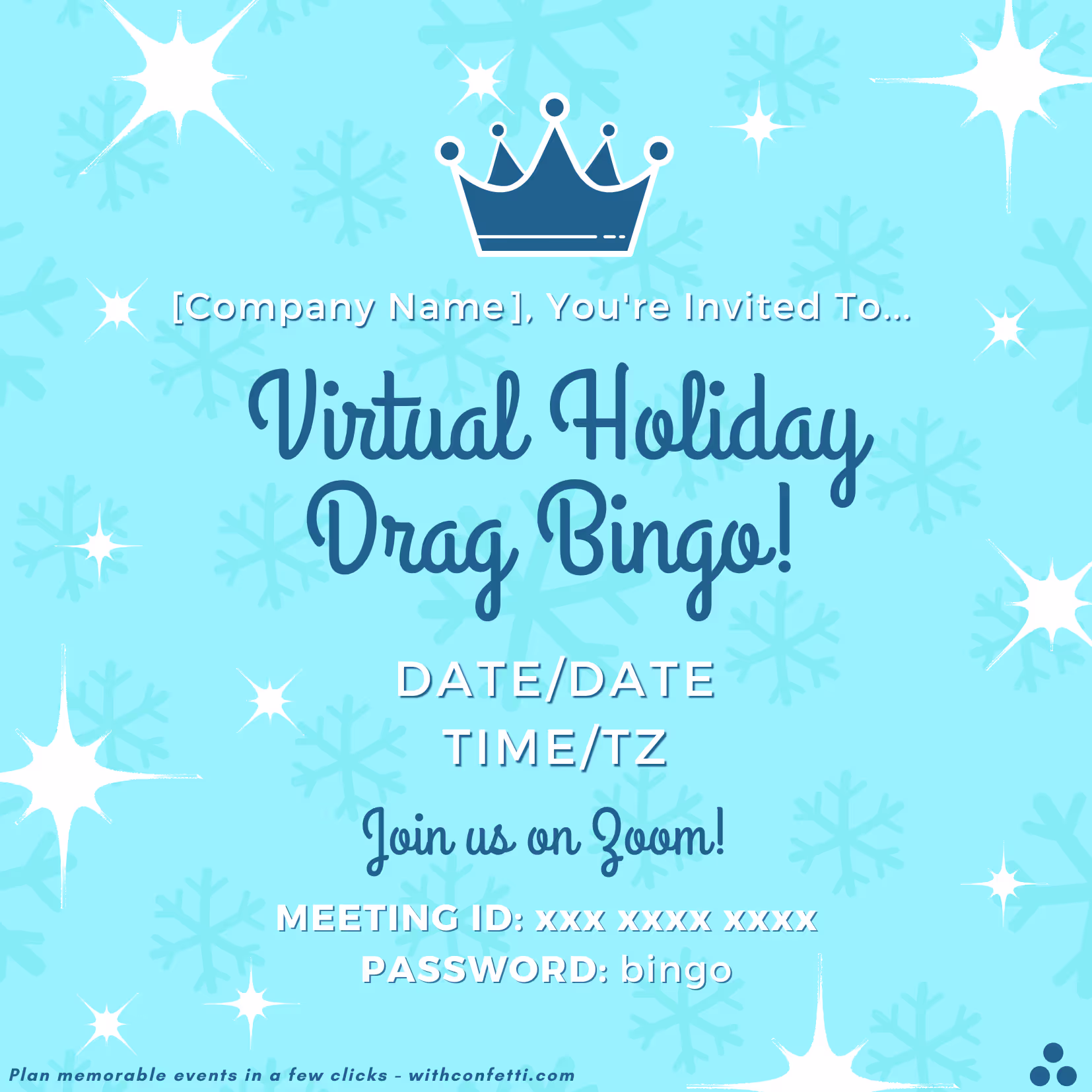 Holiday Drag Queen Bingo - Event Invitation Sample