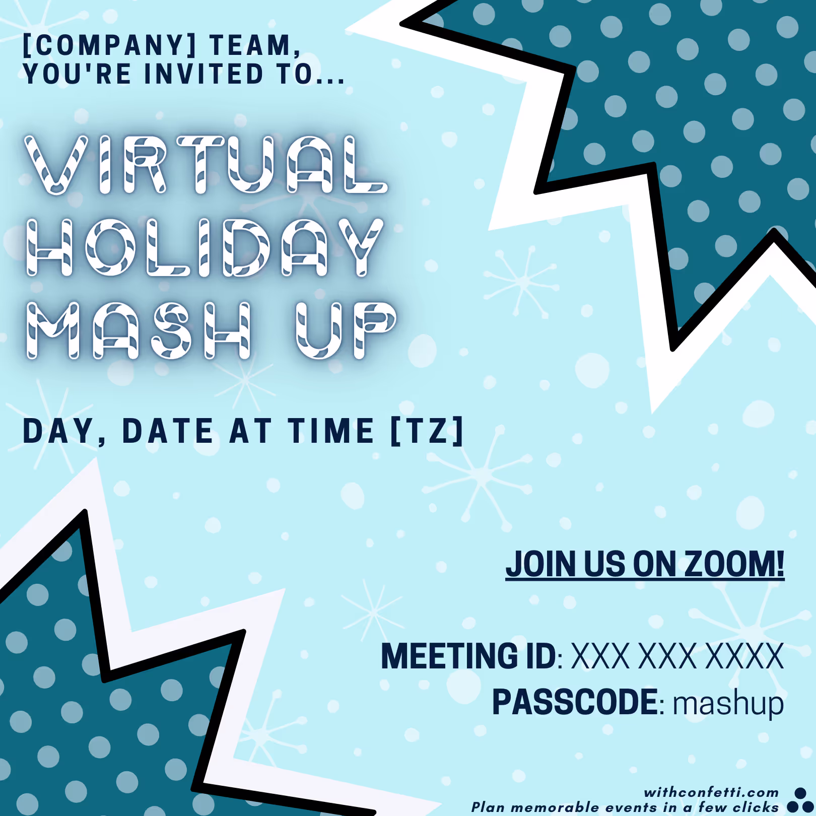 Holiday Mash-Up - Event Invitation Sample