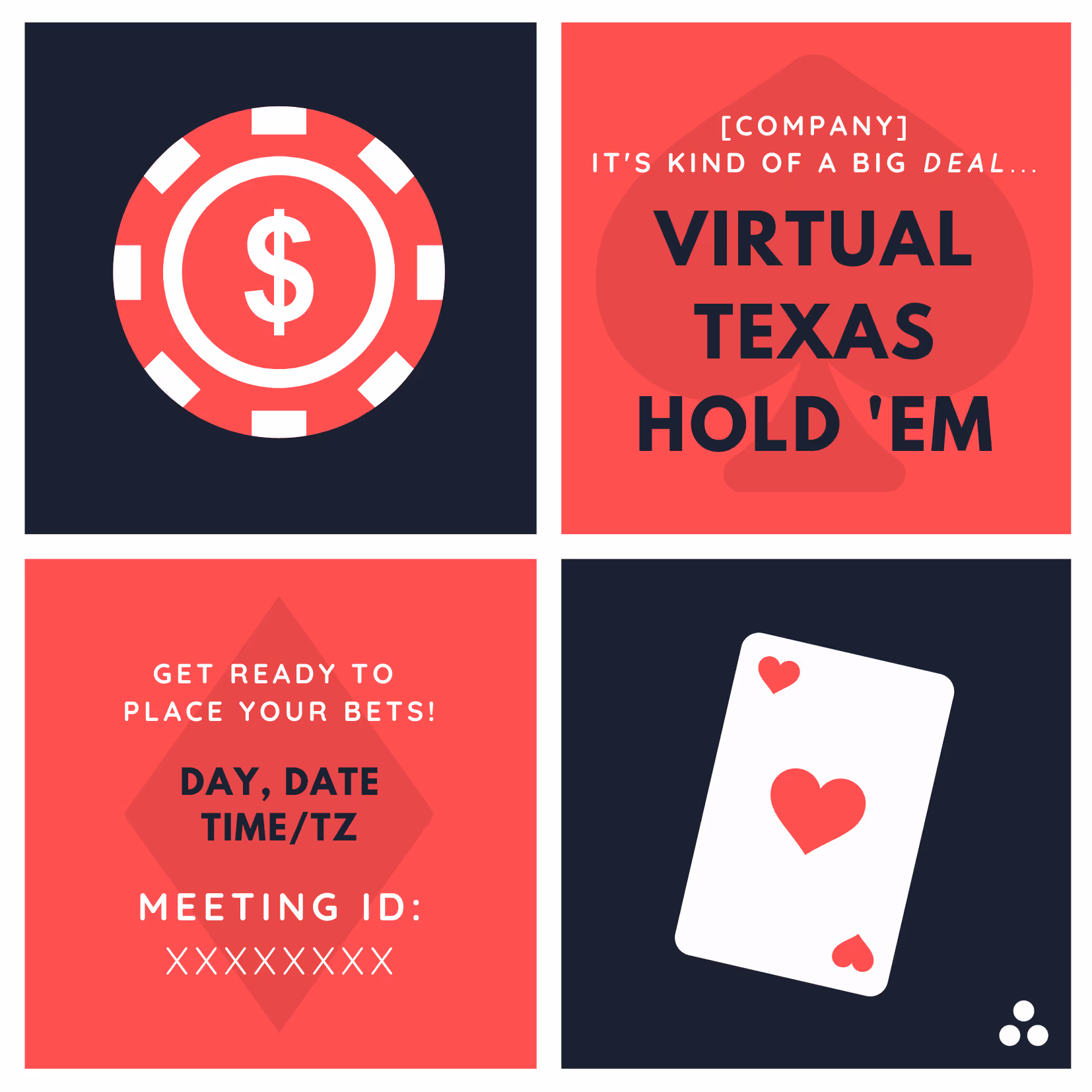 Texas Hold 'Em - Event Invitation Sample