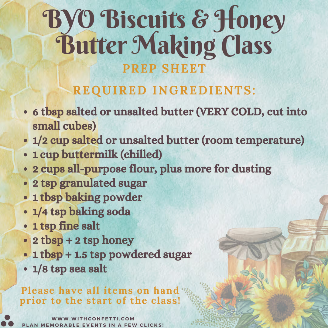 Biscuits & Honey Butter Ingredients