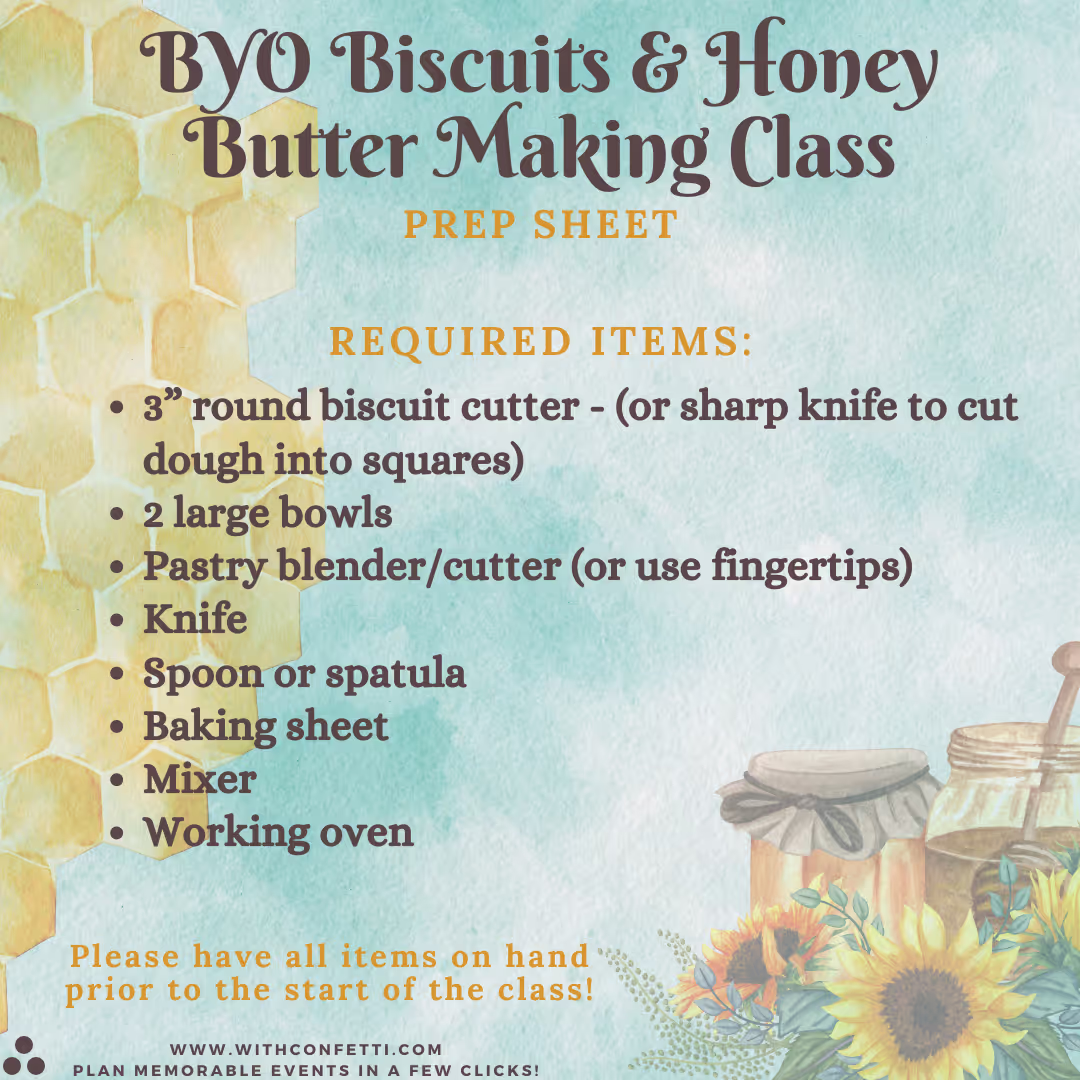 Biscuits & Honey Butter Supplies