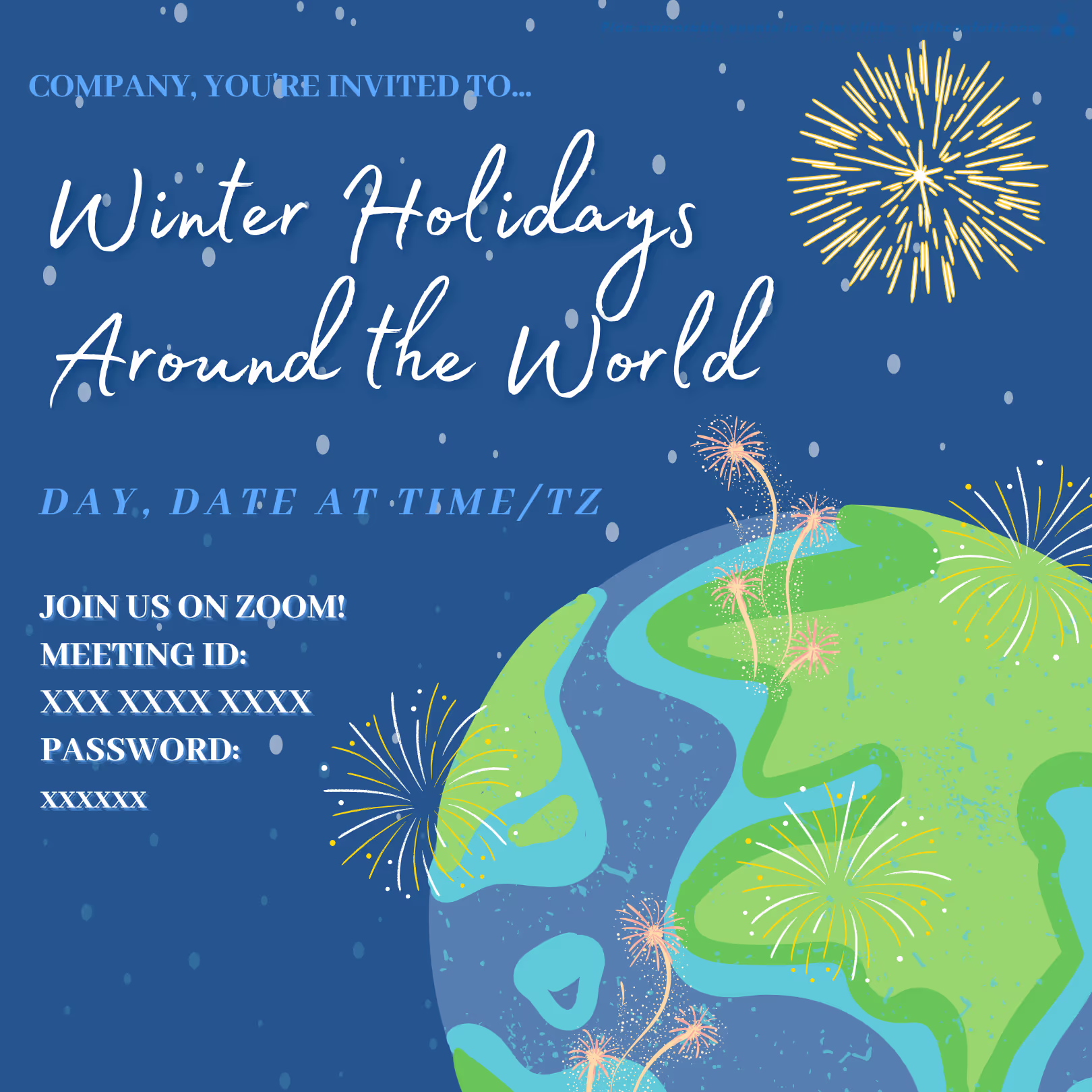 Winter Holidays Around the World - Event Invitation Sample