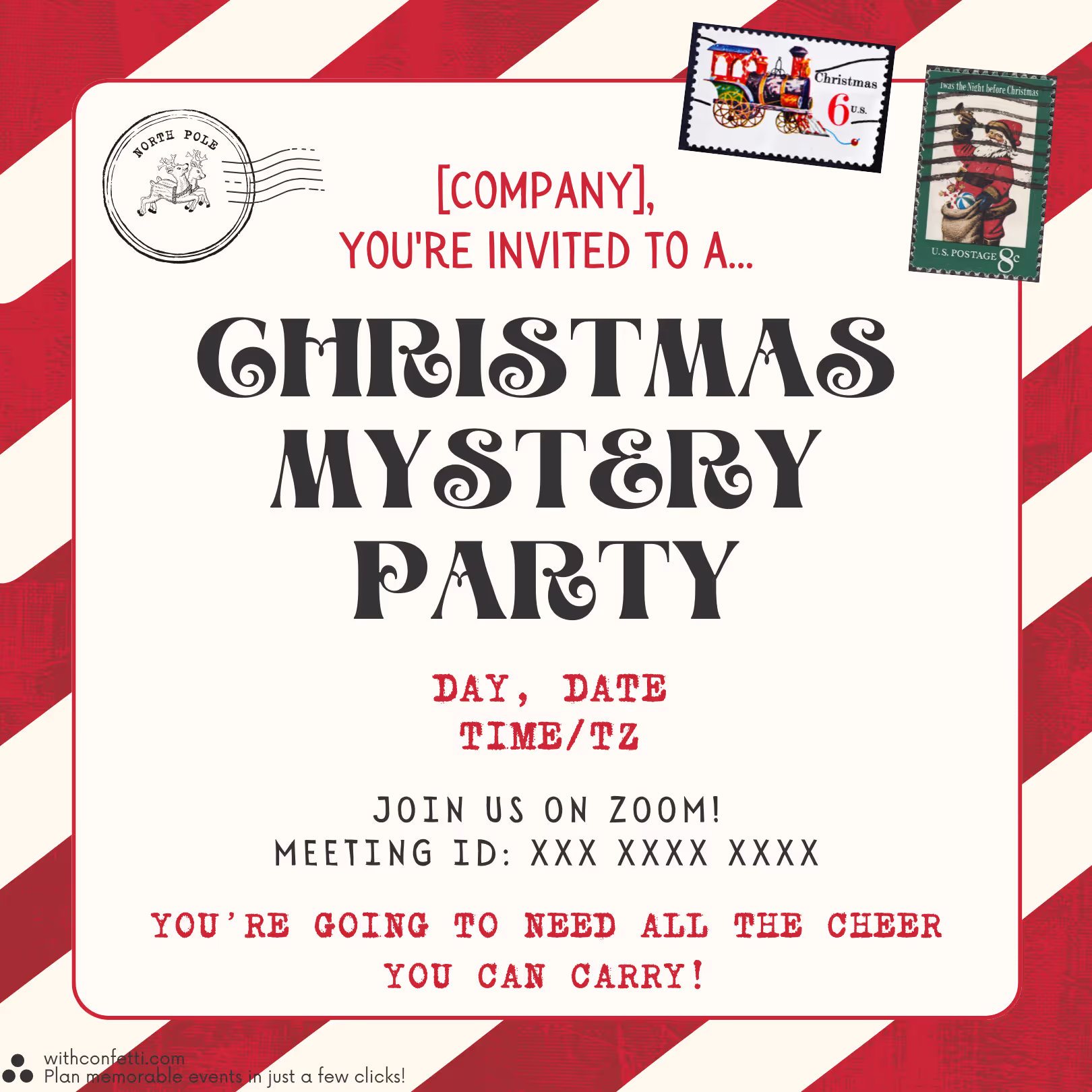 Christmas Mystery Party - Event Invitation Sample