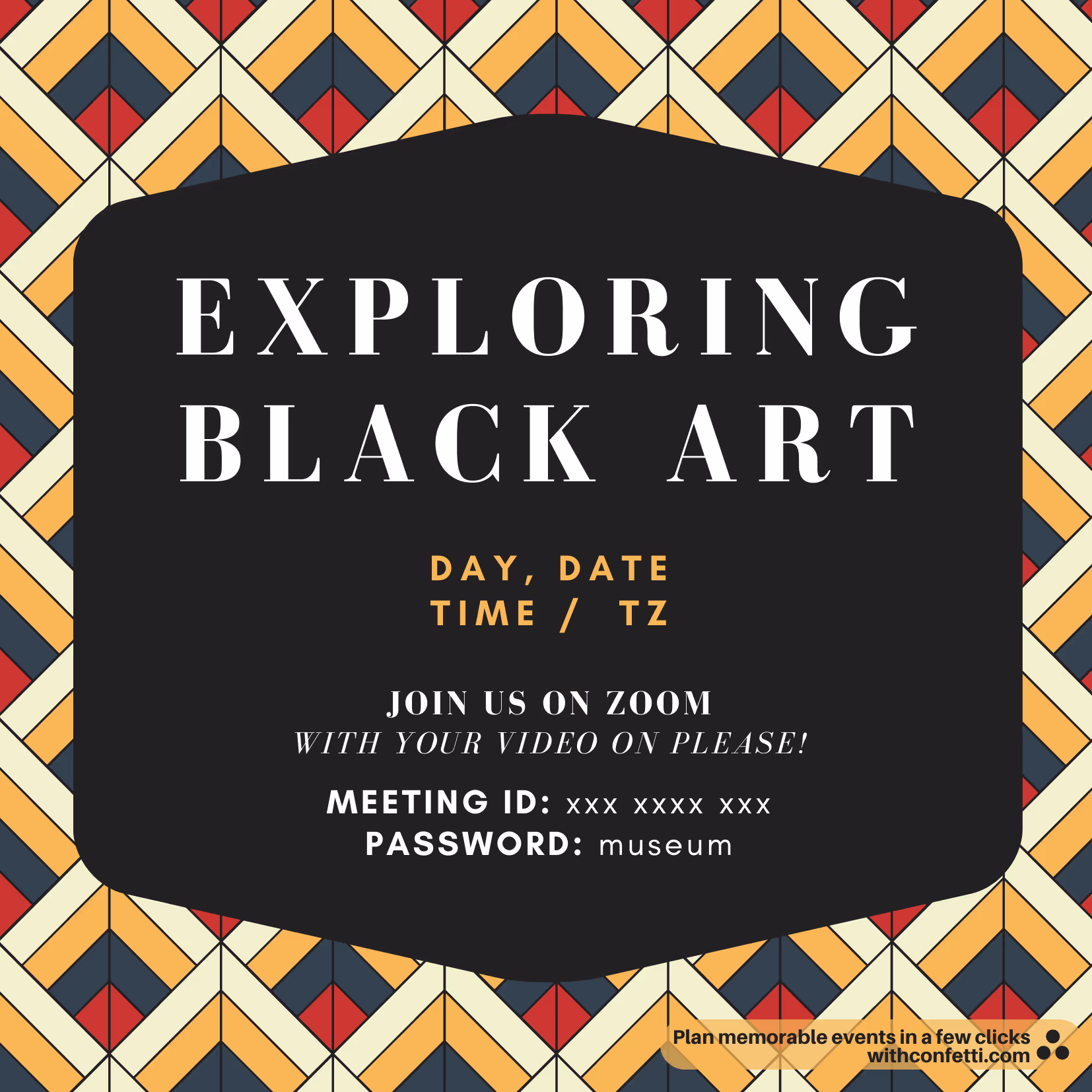 Exploring Black Art - Event Invitation Sample 