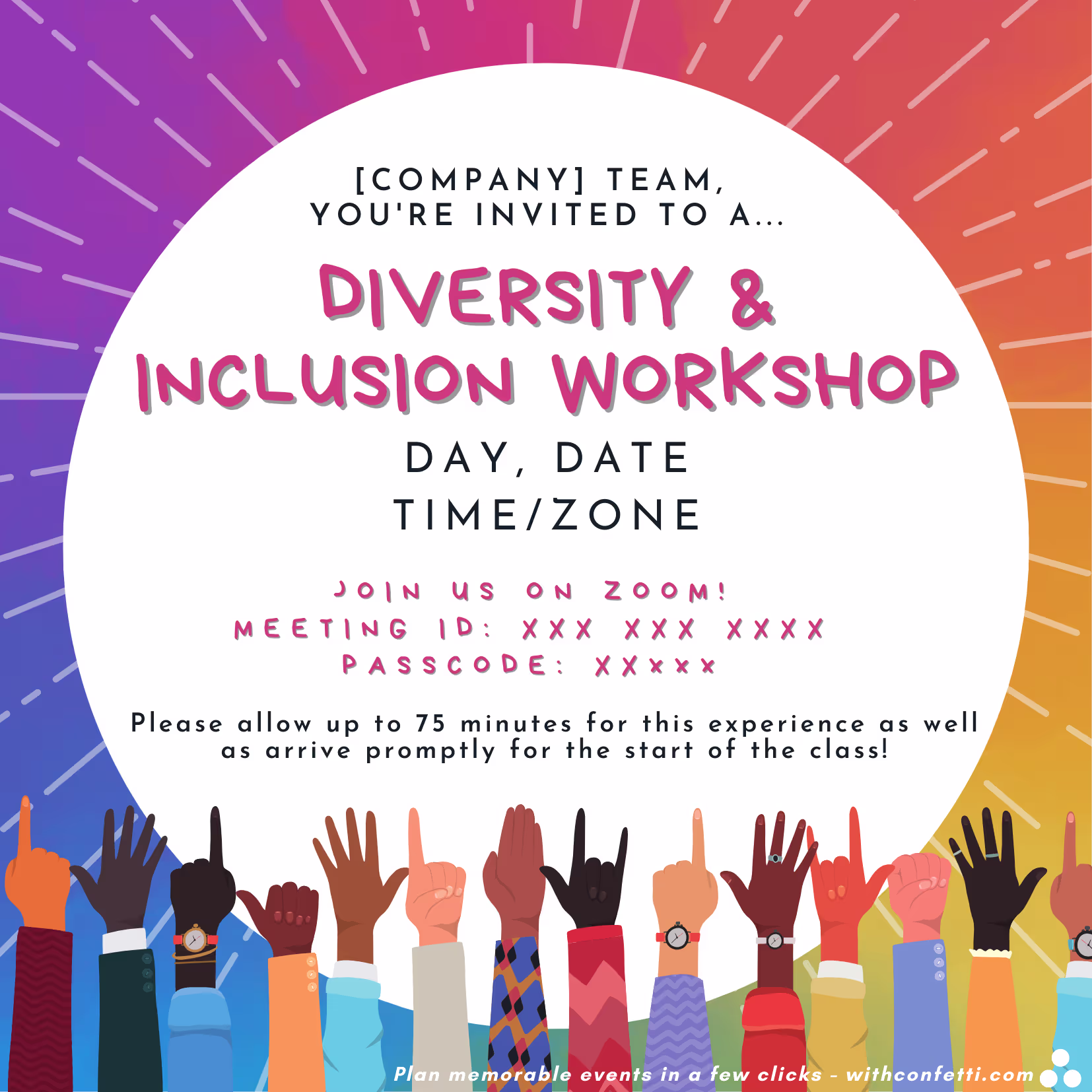 Diversity & Inclusion Workshop - Event Invitation Sample