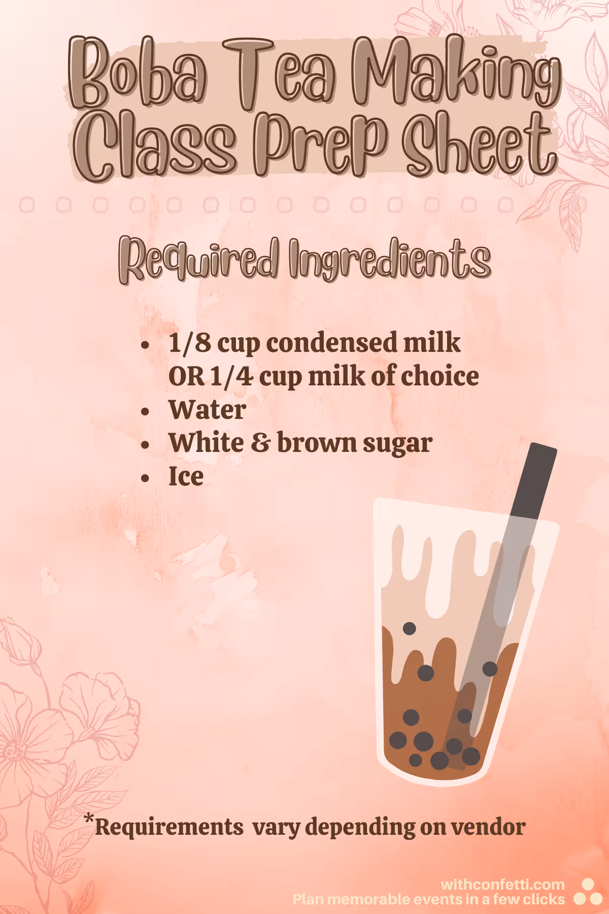 Boba Tea Ingredients
