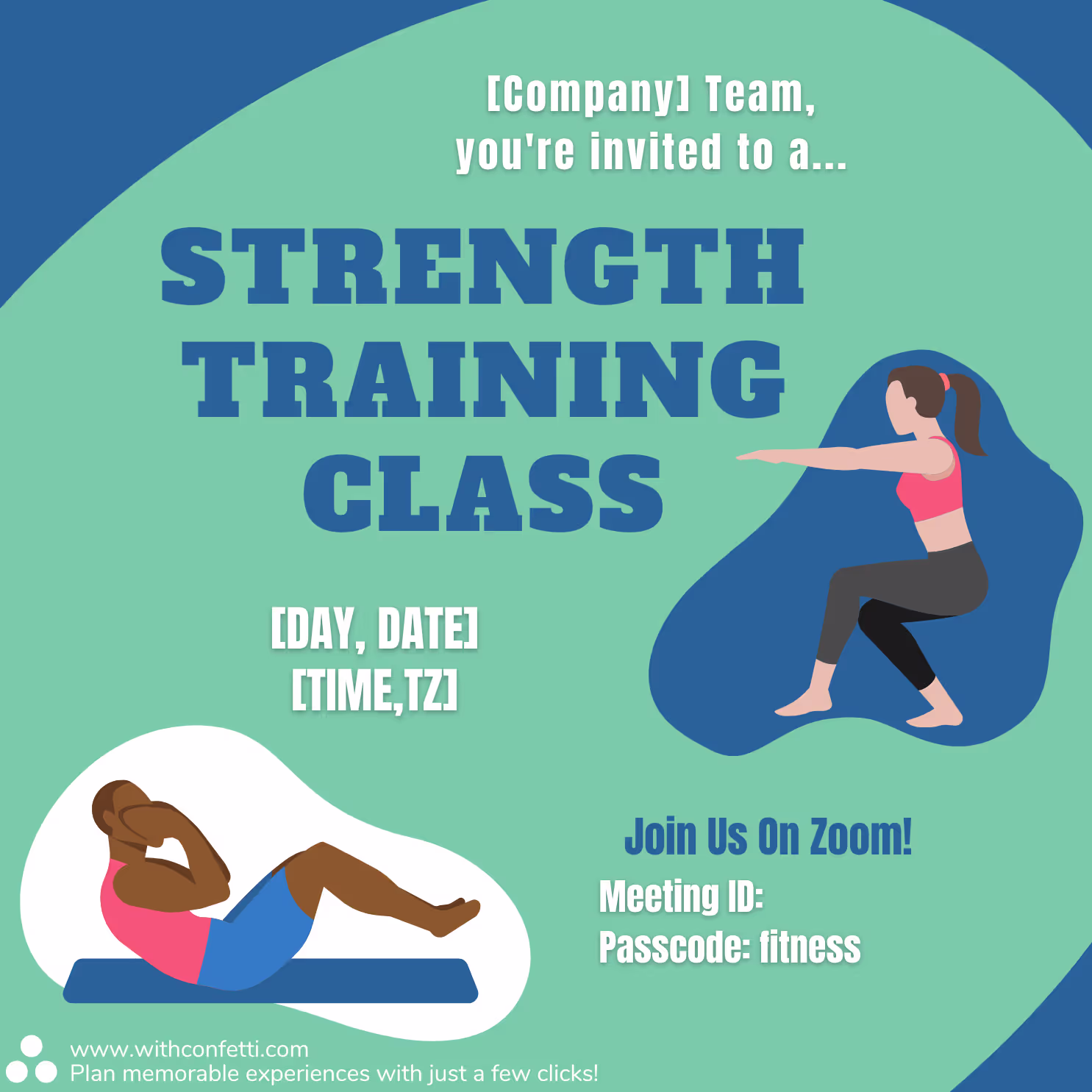 Strength Training Class - Event Invitation Sample