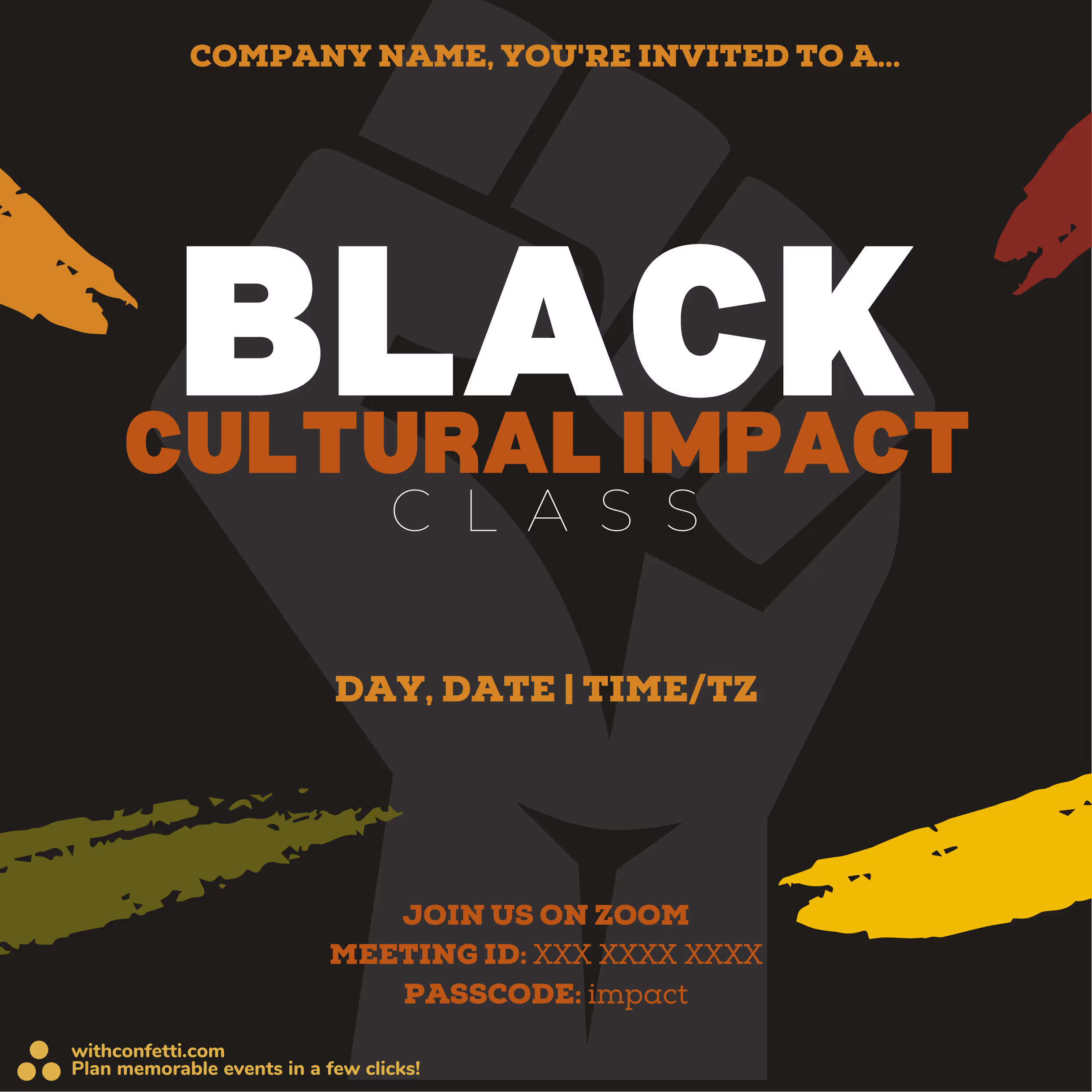 Black Cultural Impact - Event Invitation Sample