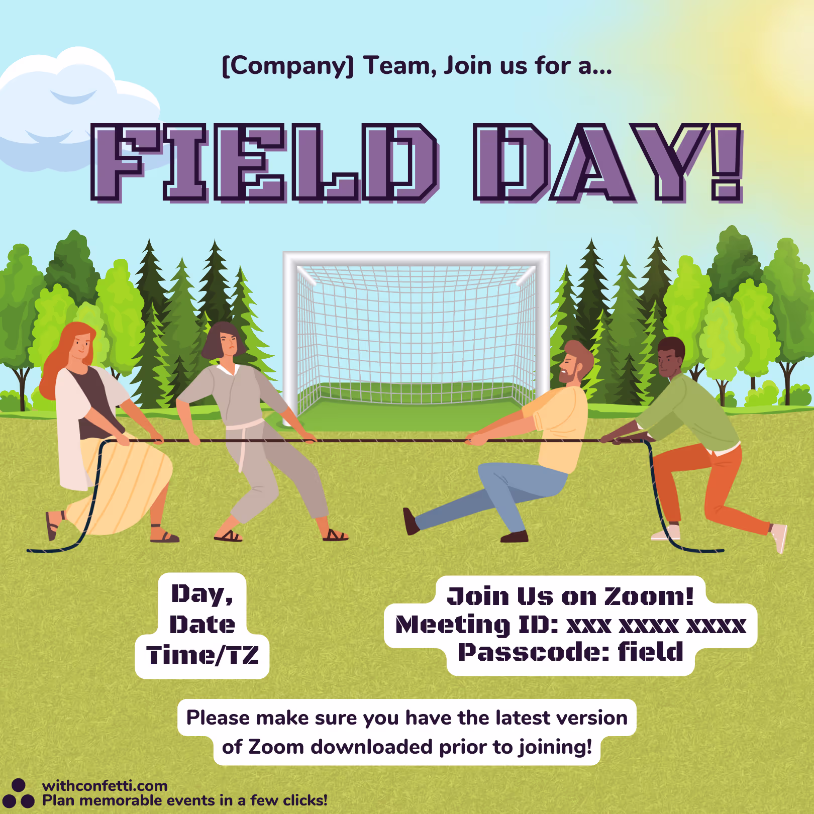 Field Day - Event Invitation Sample
