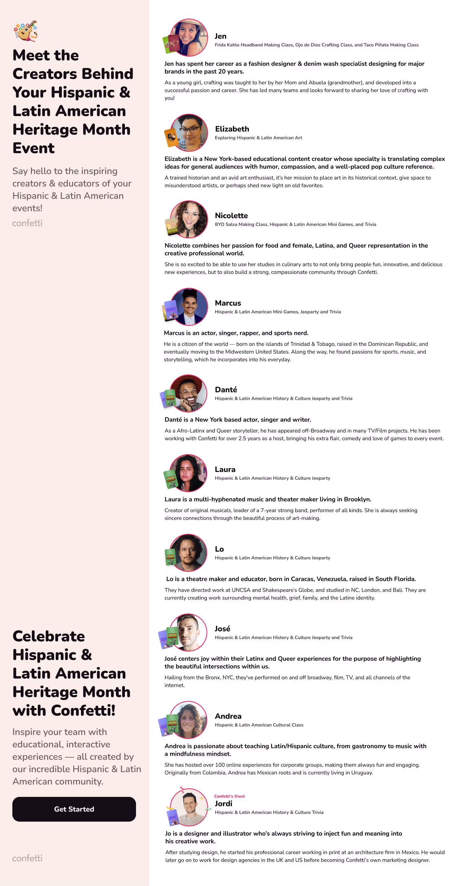Meet the creators behind your Hispanic & Latin American Heritage Month Event