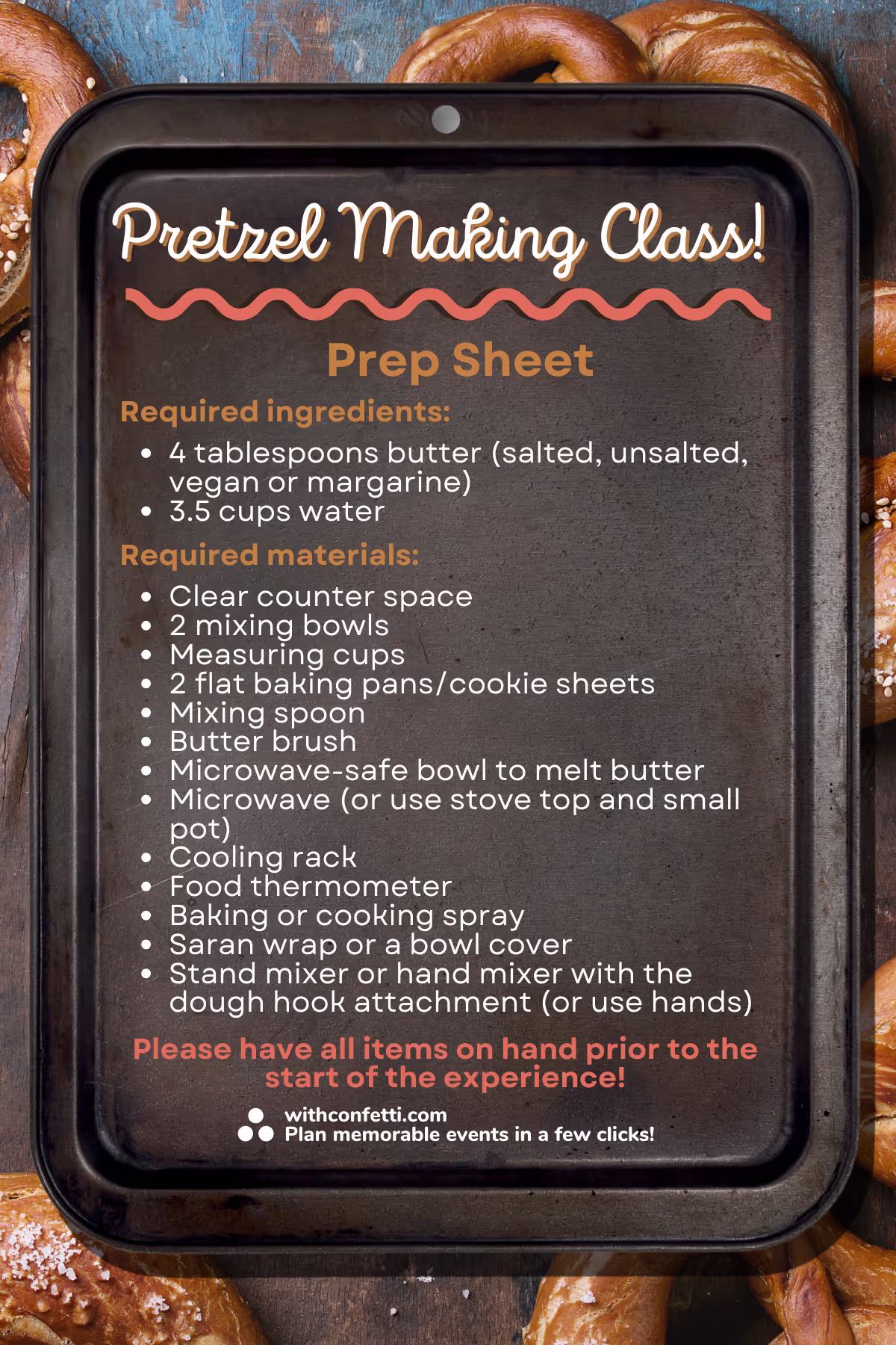 Pretzel Prep List
