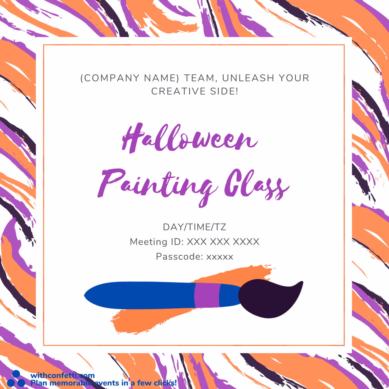 BYO Halloween Painting Class - Event Invitation Sample