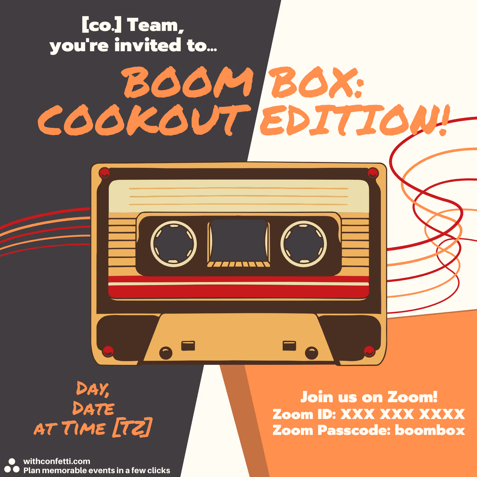 Boom Box: Cookout Edition - Event Invitation Sample