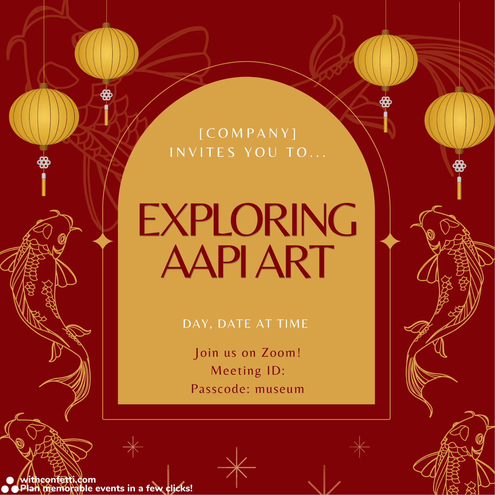 Exploring AAPI Art - Event Invitation Sample