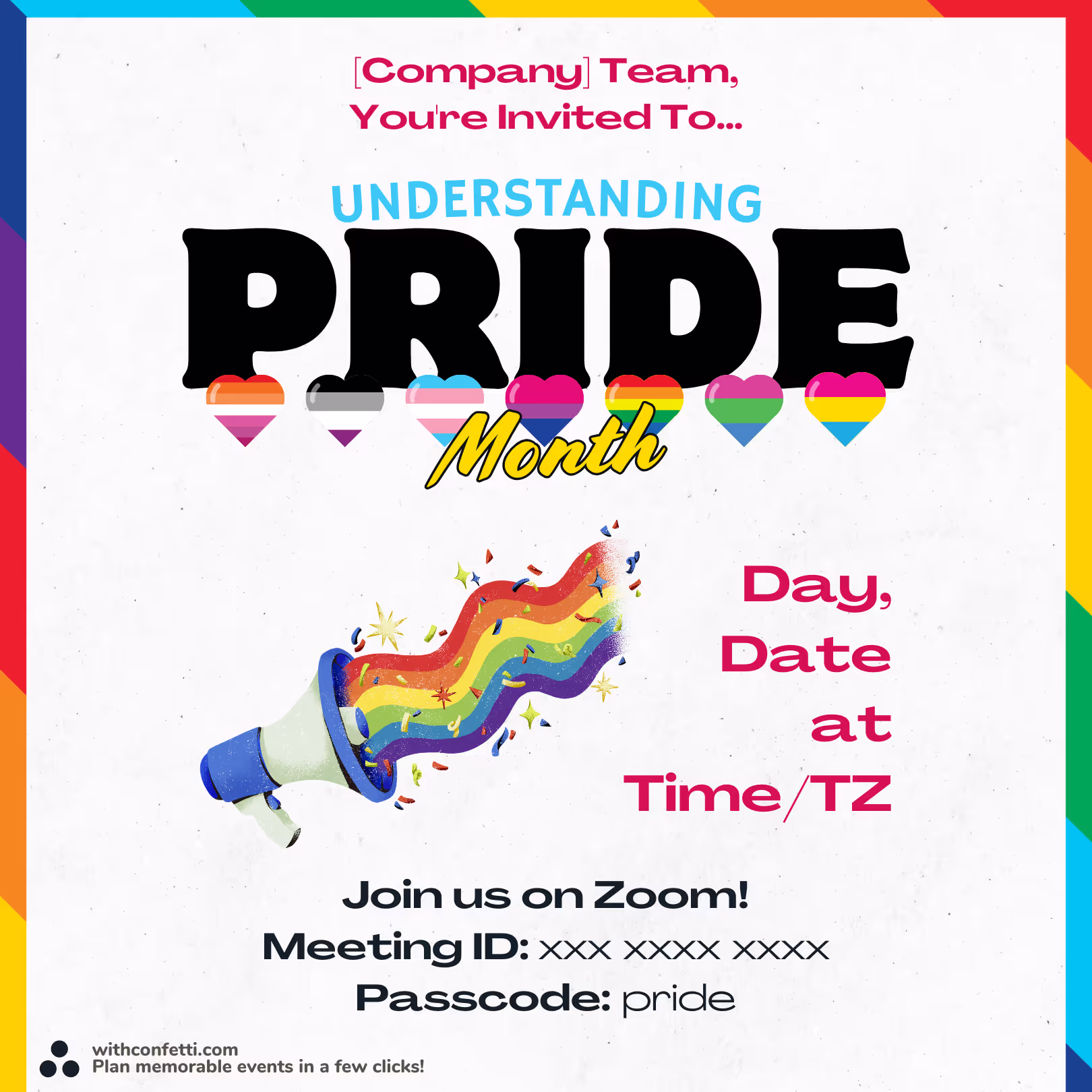 Understanding Pride Month - Invitation Sample